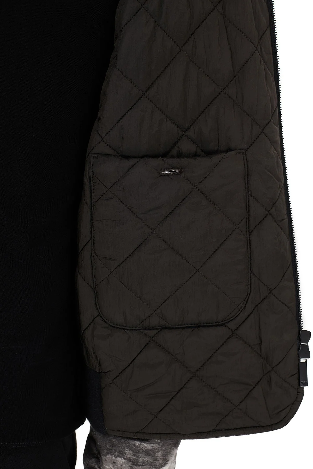 Emporio Armani Kamuflaj Desenli Dik Yaka Cepli Erkek Mont 91R310 91305 630 GRİ - 8