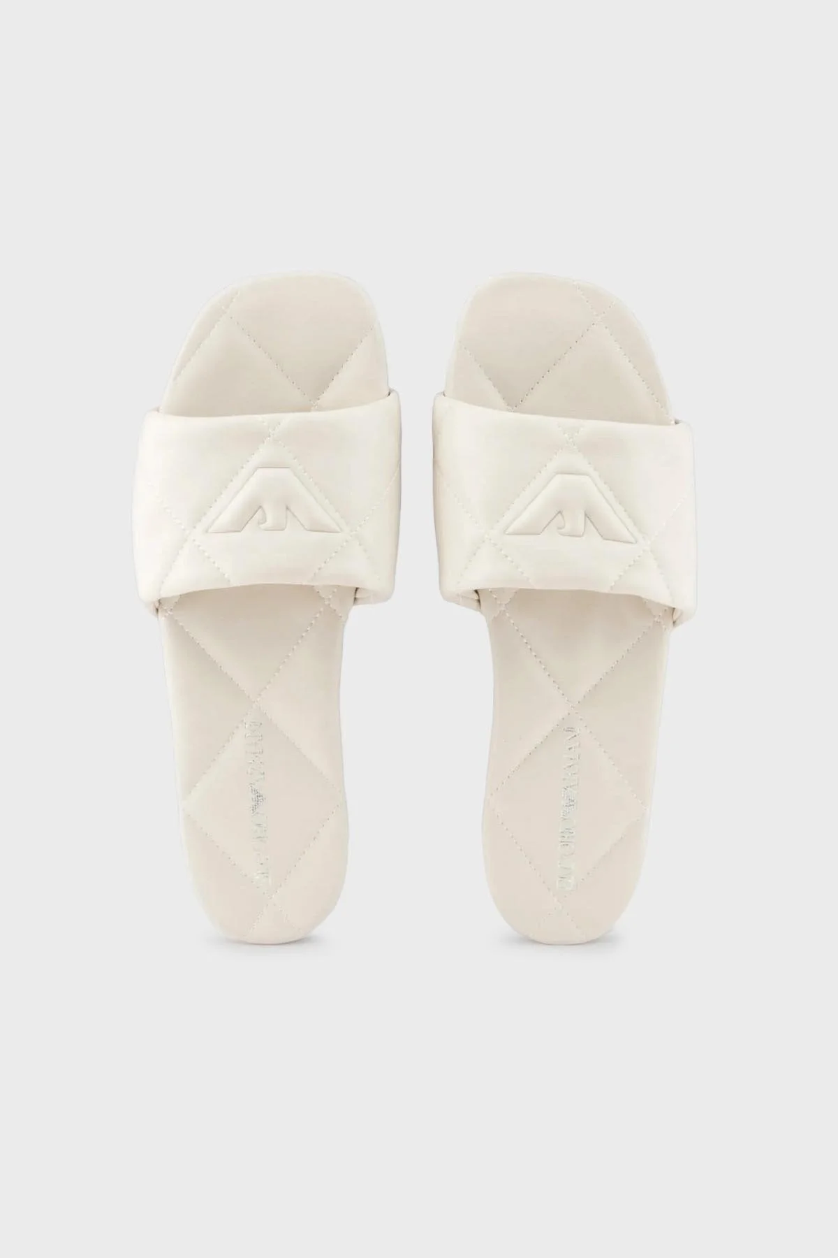 Emporio Armani Kapitone Düz Bayan Terlik X3P826 XF770 00395 BEYAZ - 9