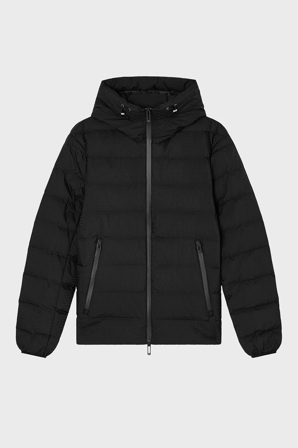 Emporio Armani Kapitoneli 4G Logolu Regular Fit Kapüşonlu Erkek Mont EM003043 AF15384 UC001 SİYAH - 5