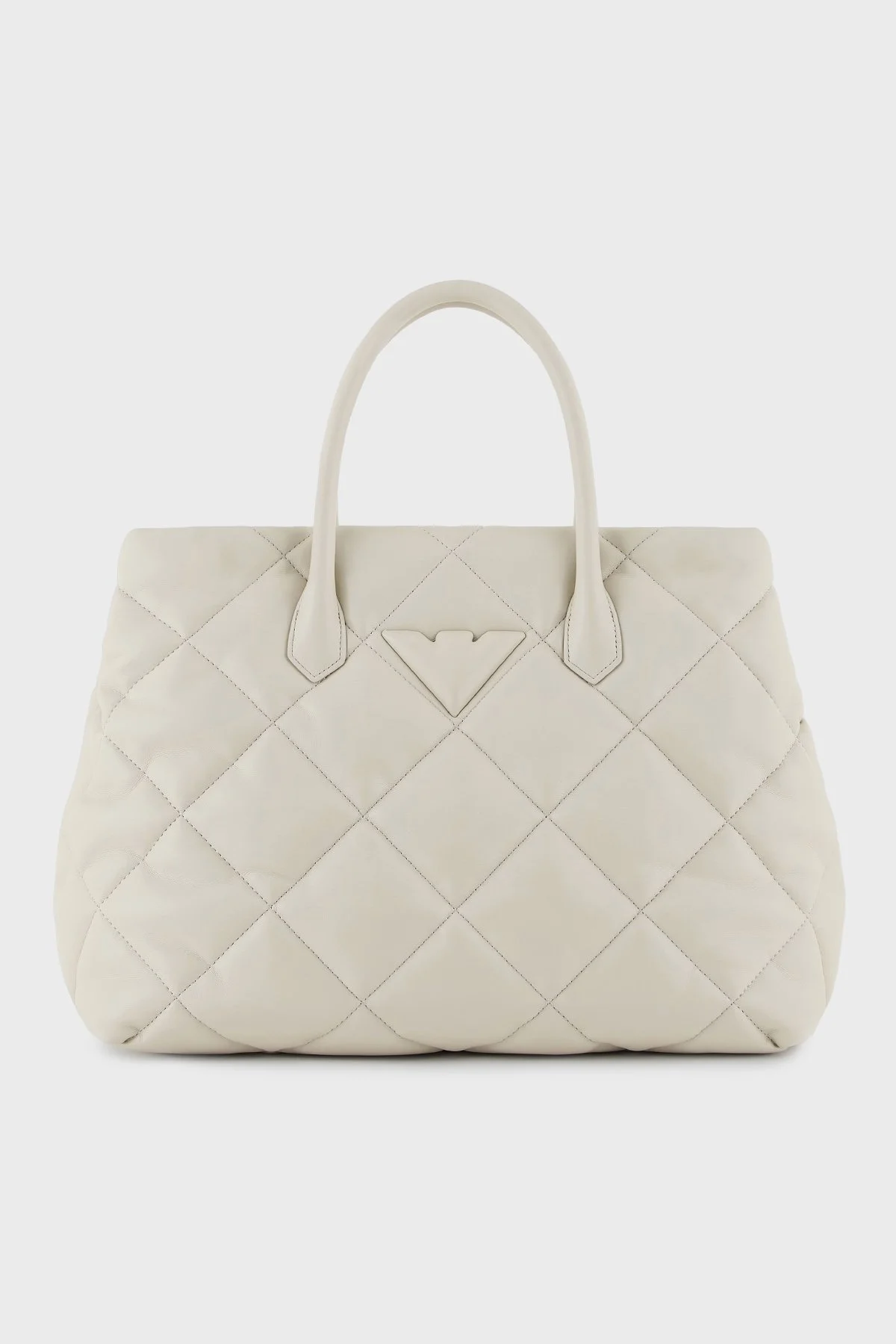 Emporio Armani Kapitoneli Çıkarılabilir Zincir Askılı Büyük Bayan Çanta Y3D269 YWJ8I 80011 EKRU - 8