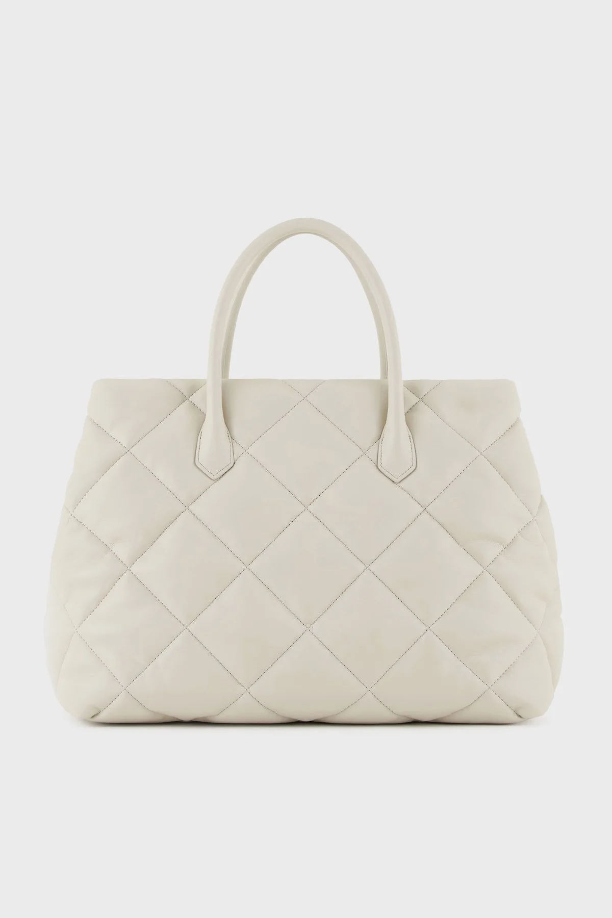 Emporio Armani Kapitoneli Çıkarılabilir Zincir Askılı Büyük Bayan Çanta Y3D269 YWJ8I 80011 EKRU - 11