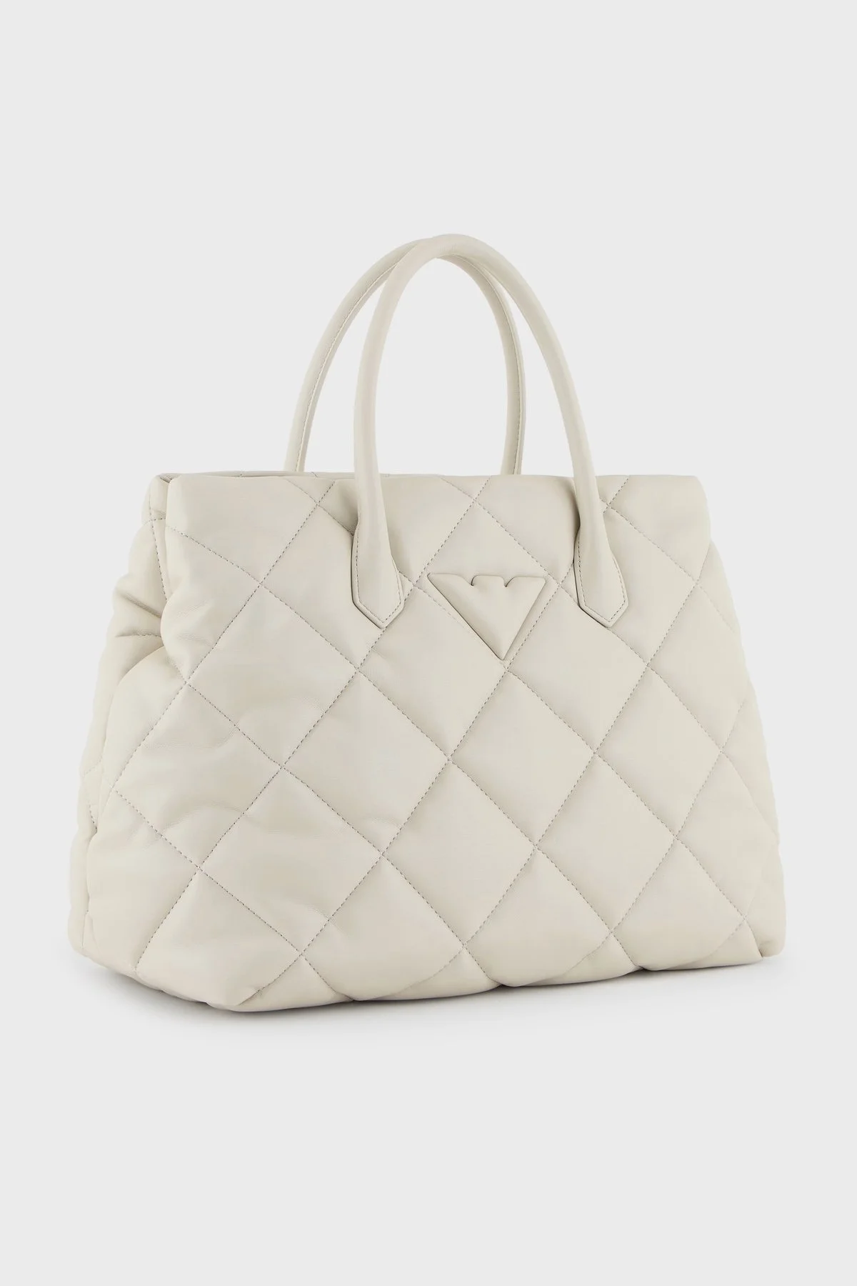 Emporio Armani Kapitoneli Çıkarılabilir Zincir Askılı Büyük Bayan Çanta Y3D269 YWJ8I 80011 EKRU - 12