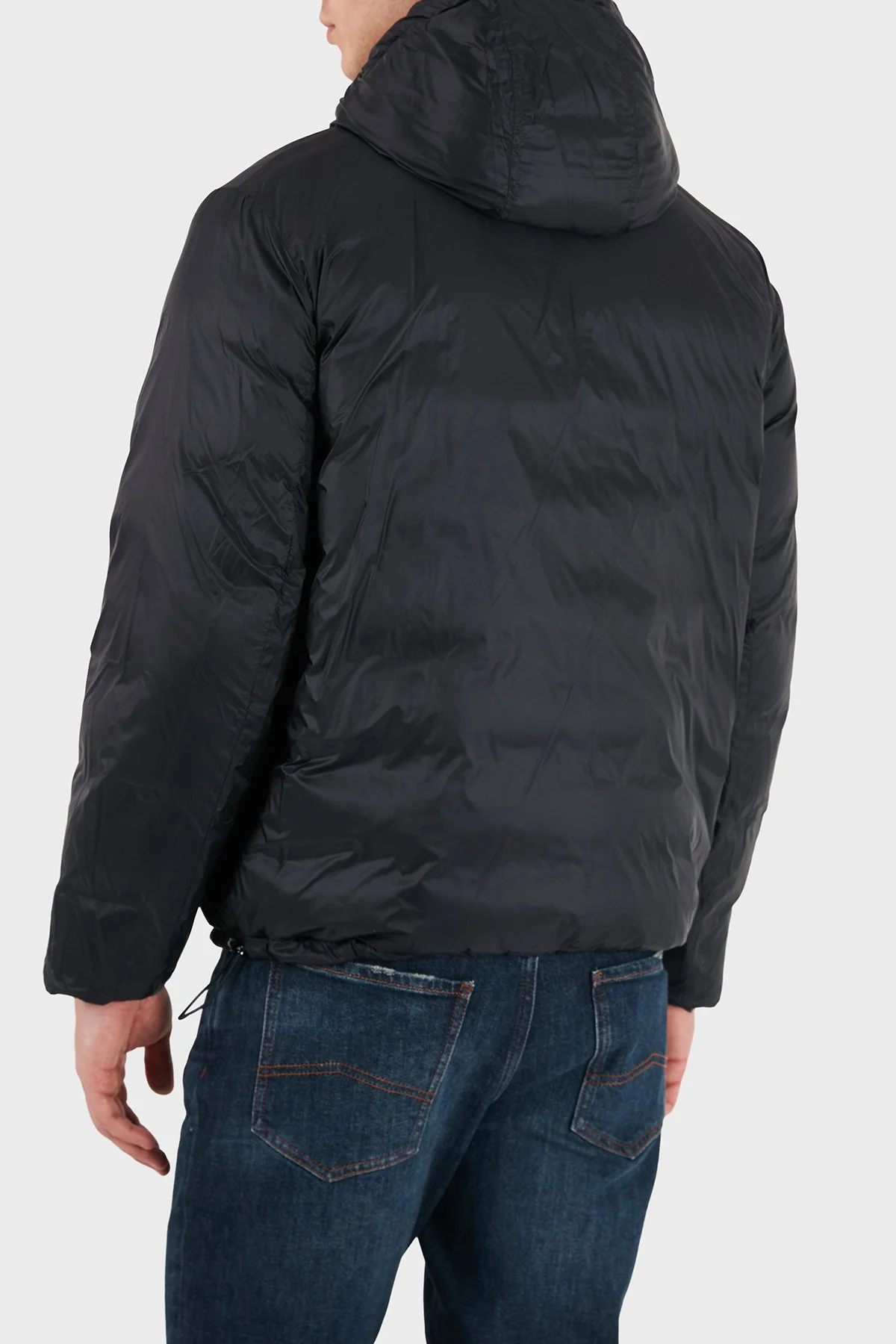 Emporio Armani Kapitoneli Kapüşonlu Kuş Tüyü Dolgulu Çift Taraflı Şişme Erkek Mont EM006732 AF28007 FB058 Mavi - 3