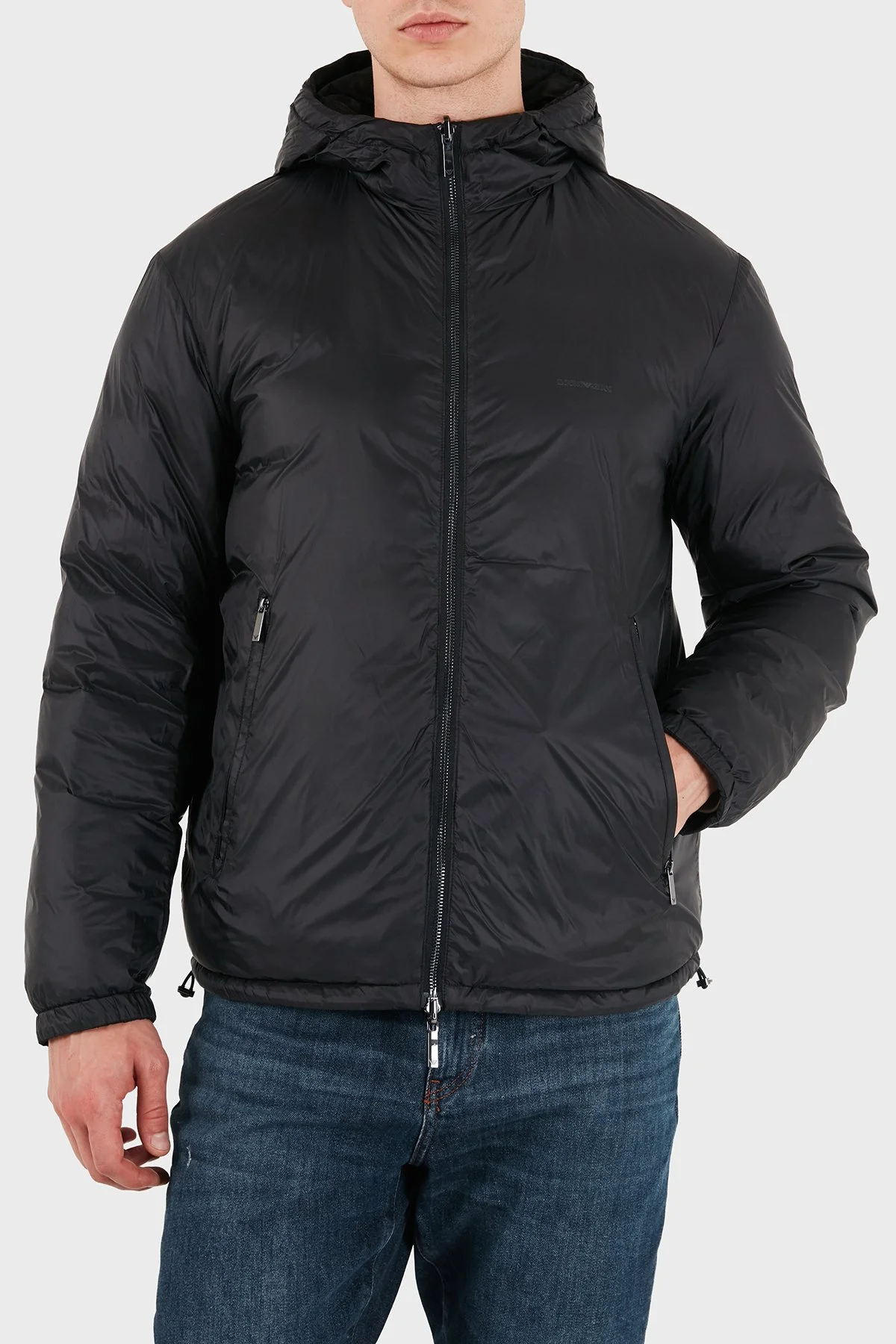 Emporio Armani Kapitoneli Kuş Tüyü Dolgulu Çift Taraflı Erkek Mont EM006732 AF28007 FC043 Siyah-beyaz - 5