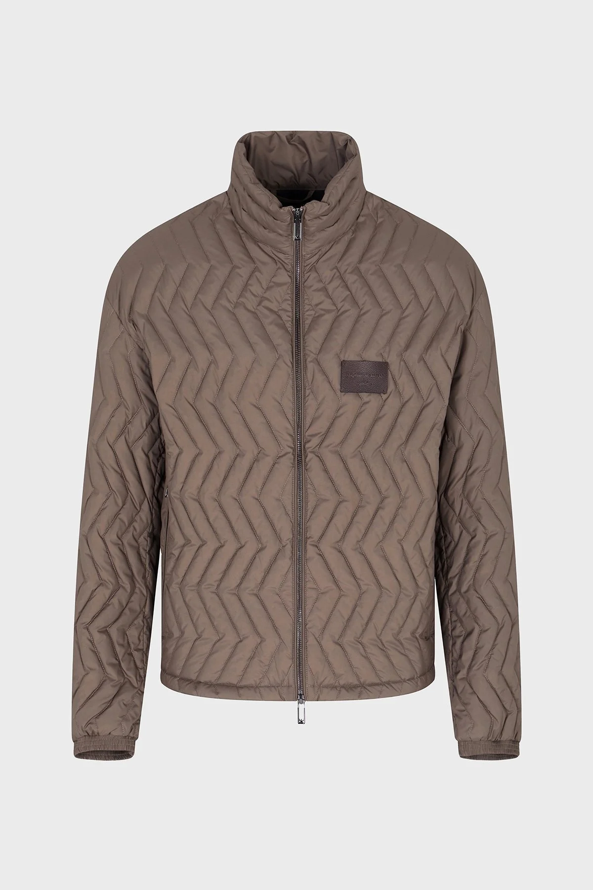 Emporio Armani Kapitoneli Kuş Tüyü Dolgulu Dik Yaka Şişme Erkek Mont EM003415 AF18231 U6189 BEJ - 5