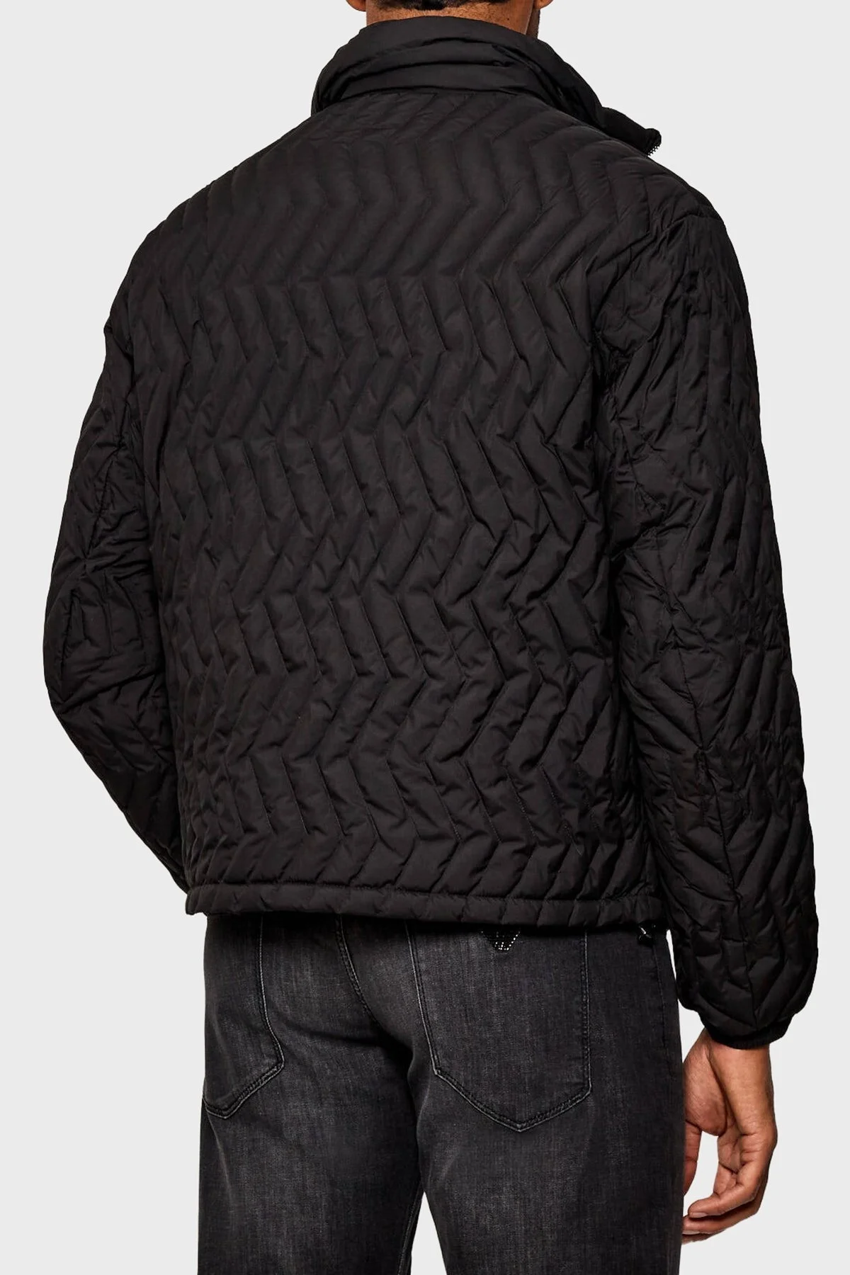 Emporio Armani Kapitoneli Kuş Tüyü Dolgulu Dik Yaka Şişme Erkek Mont EM003415 AF18231 UC001 SİYAH - 3