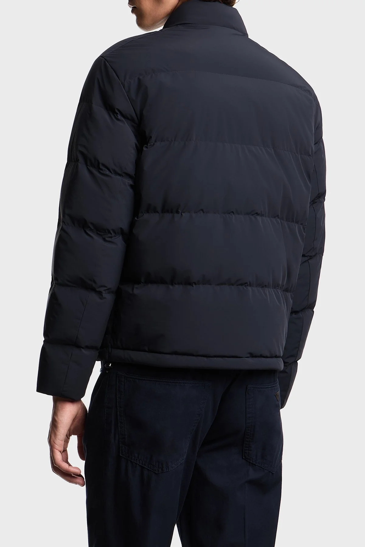 Emporio Armani Kapitoneli Logolu Regular Fit Dik Yaka Erkek Mont EM003278 AF18499 UB118 LACİVERT - 3