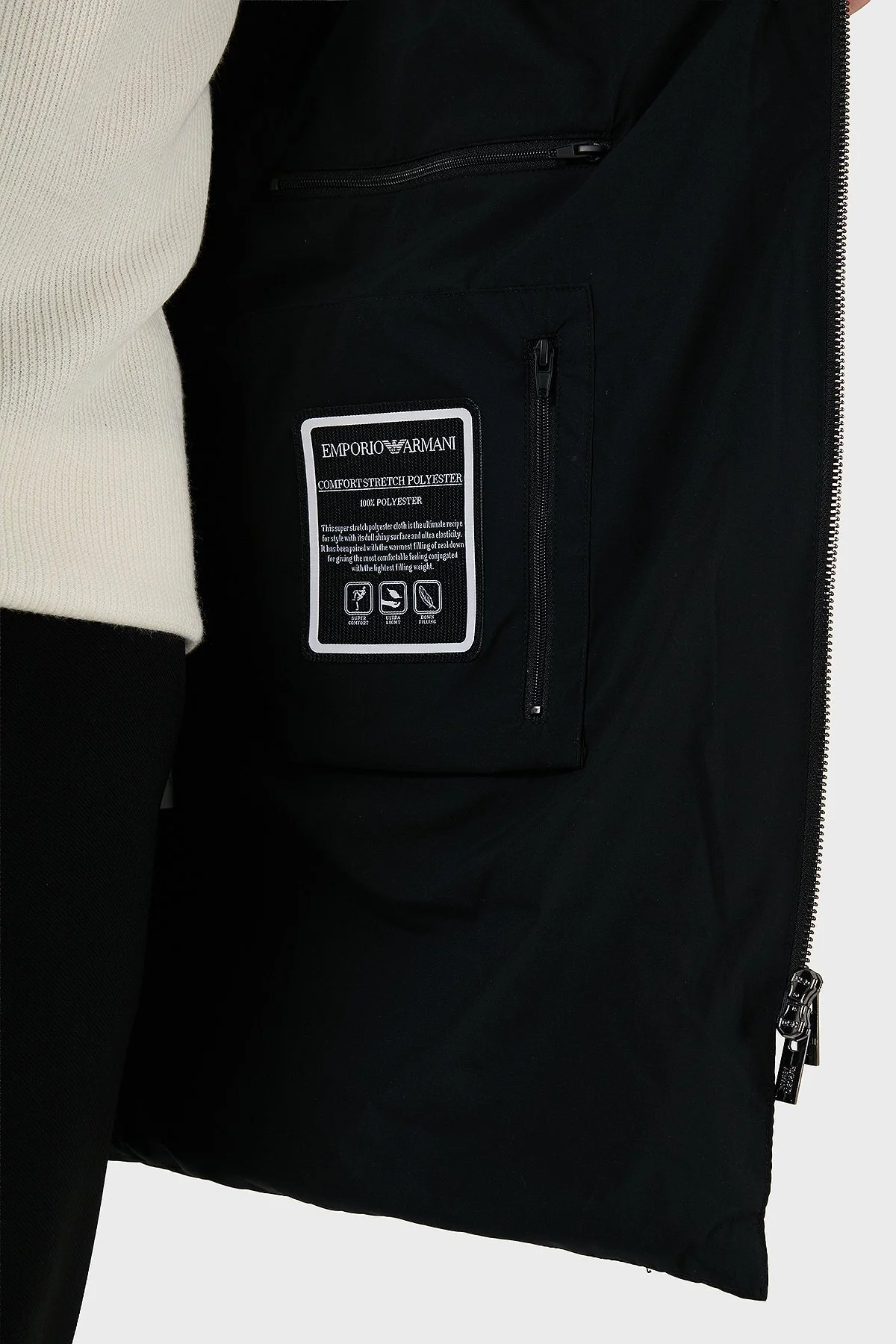 Emporio Armani Kapitoneli Oversize Fit Kuş Tüyü Dolgulu Dik Yaka Şişme Erkek Mont 8N1LA5 1NLRZ 0999 SİYAH - 5