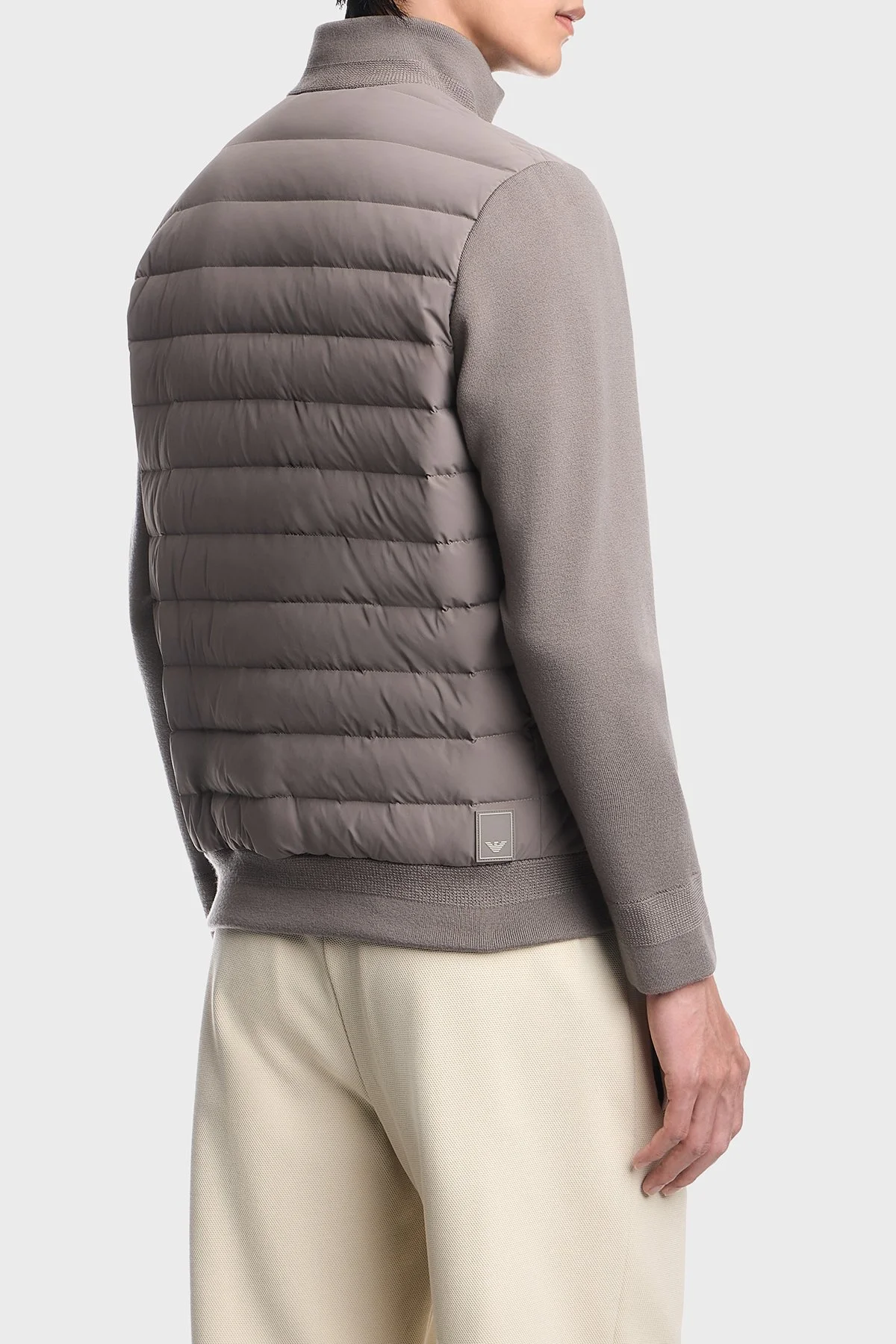 Emporio Armani Kapitoneli Regular Fit Dik Yaka Erkek Mont EM006382 AF13772 U6107 Vizon - 3