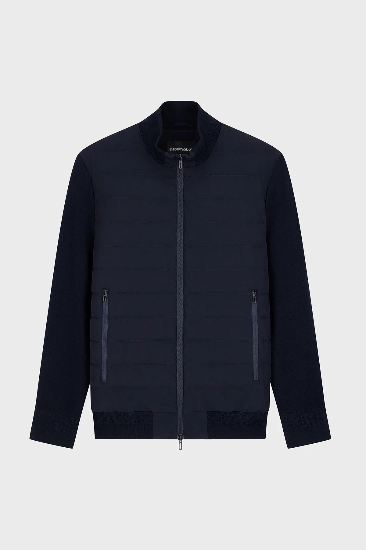 Emporio Armani Kapitoneli Regular Fit Dik Yaka Erkek Mont EM006382 AF13772 UB118 Lacivert - 6