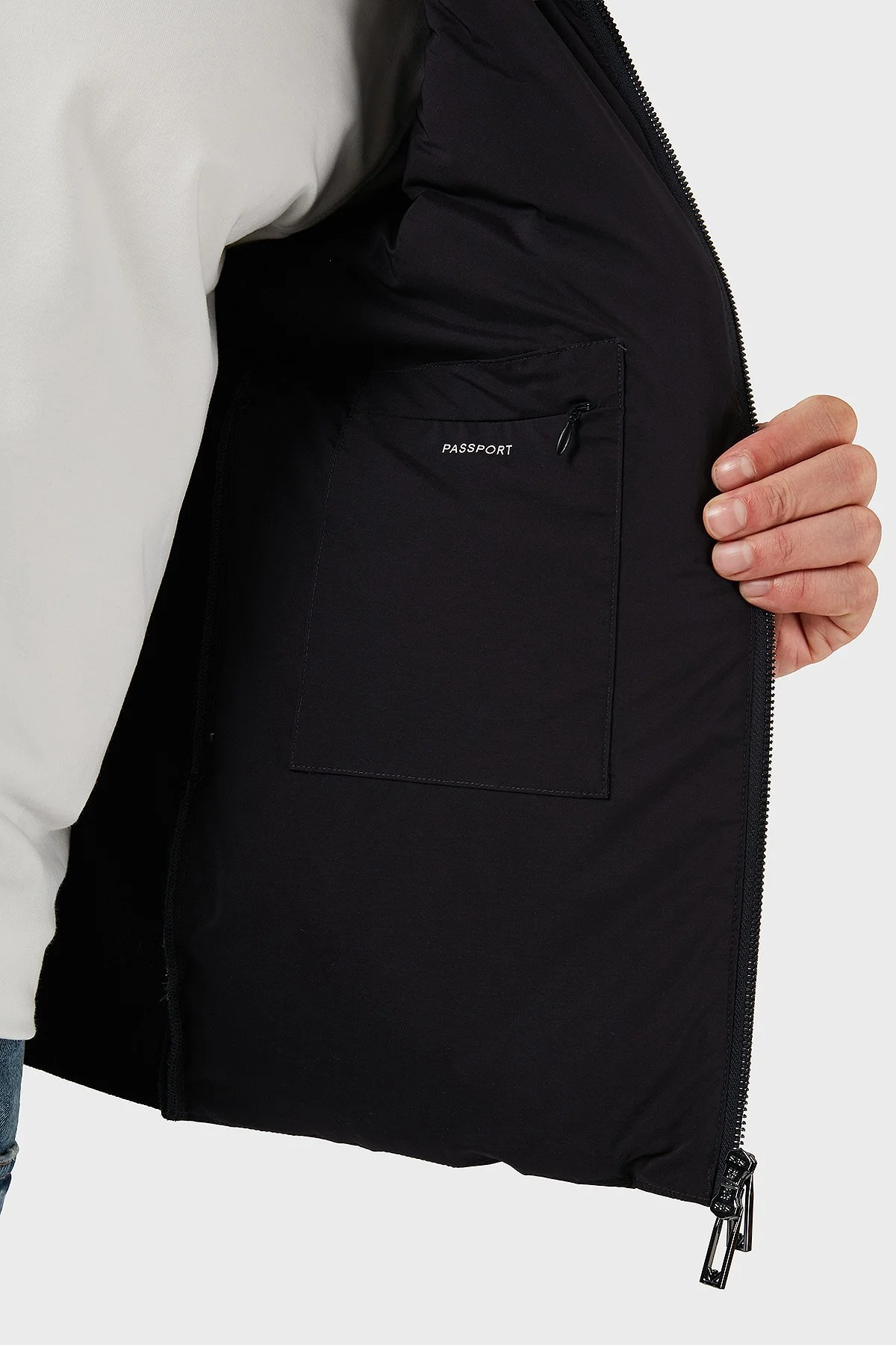 Emporio Armani Kapitoneli Regular Fit Dik Yaka Fermuarlı Erkek Mont EM003426 AF17823 UB118 LACİVERT - 6