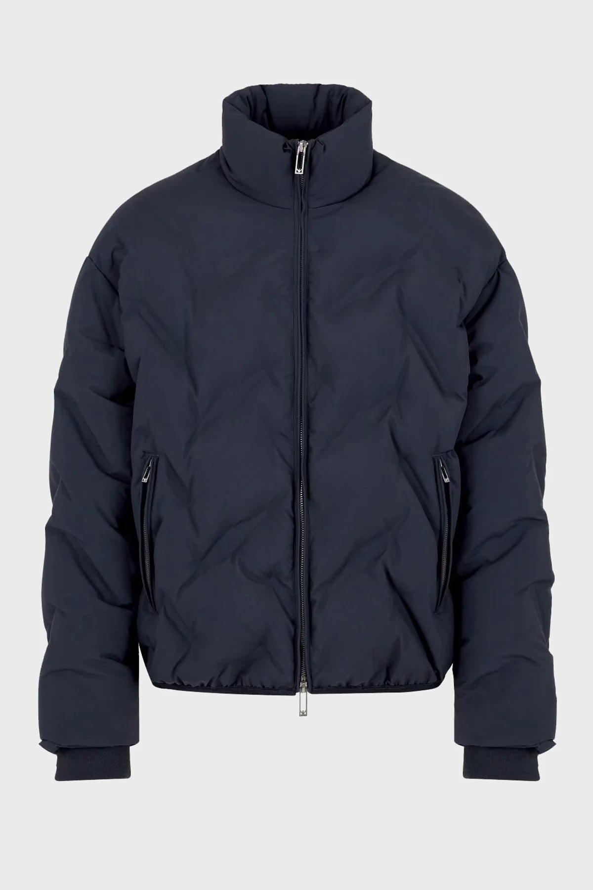 Emporio Armani Kapitoneli Regular Fit Kuş Tüyü Dolgulu Dik Yaka Kısa Şişme Erkek Mont 6D1BD6 1NUEZ 0920 LACİVERT - 5