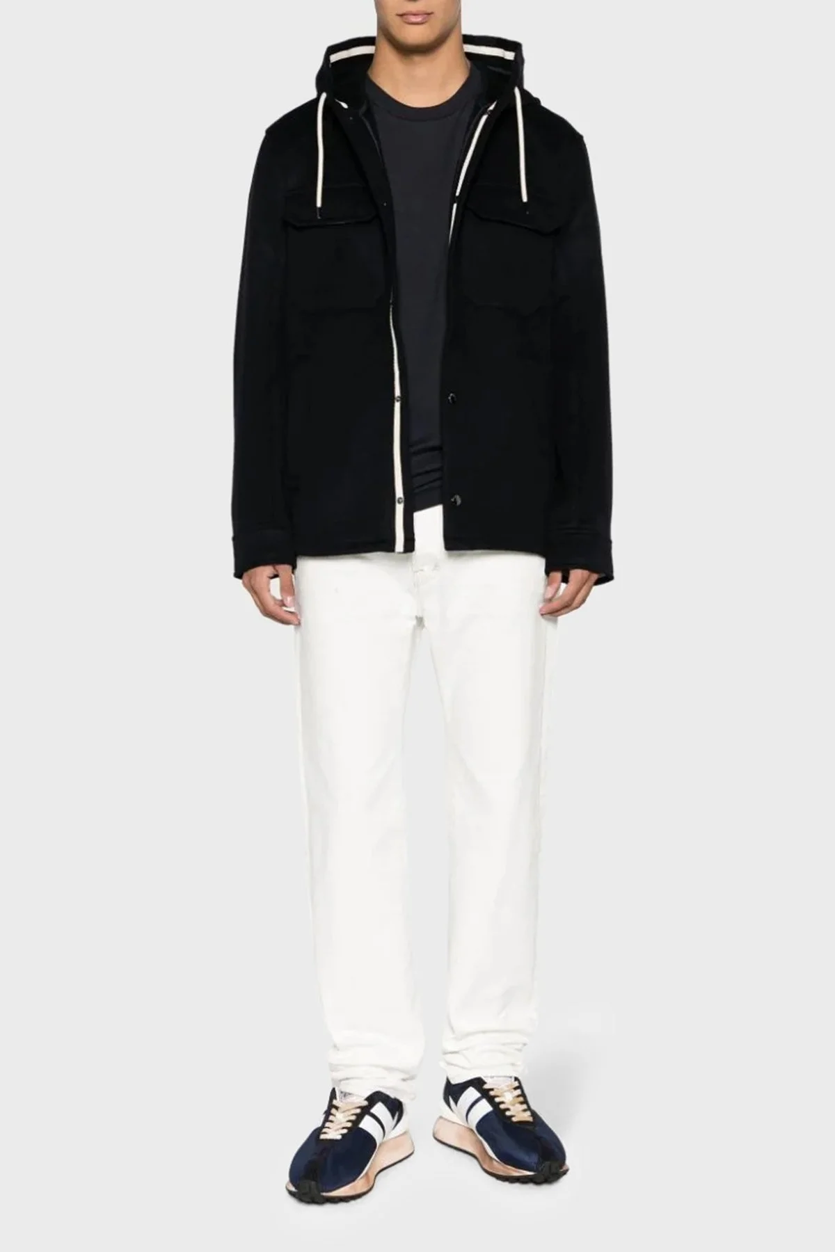 Emporio Armani Kapüşonlu Cepli Yumuşak Dokulu Yünlü Astarsız Erkek Ceket 6R1B94 1NMYZ 0999 SİYAH - 2