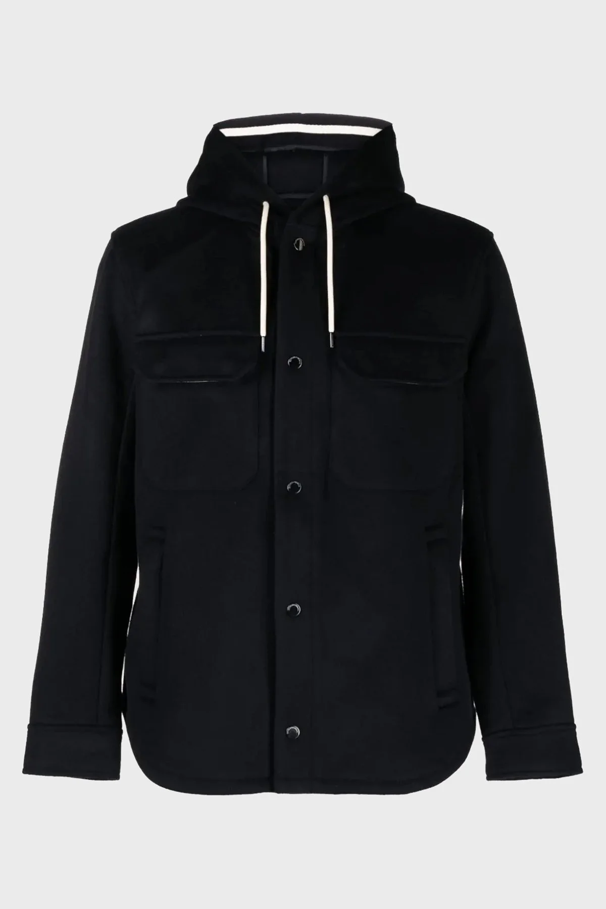 Emporio Armani Kapüşonlu Cepli Yumuşak Dokulu Yünlü Astarsız Erkek Ceket 6R1B94 1NMYZ 0999 SİYAH - 5