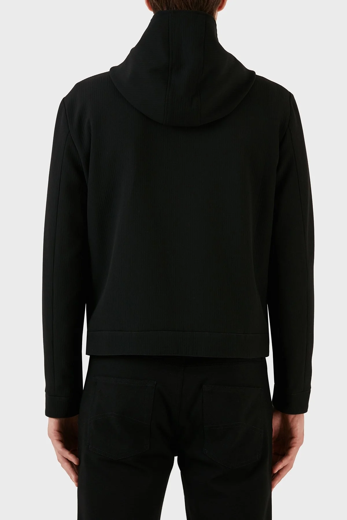 Emporio Armani Kapüşonlu Çift Taraflı Regular Fit Erkek Ceket H41R41 E1061 999 SİYAH - 3