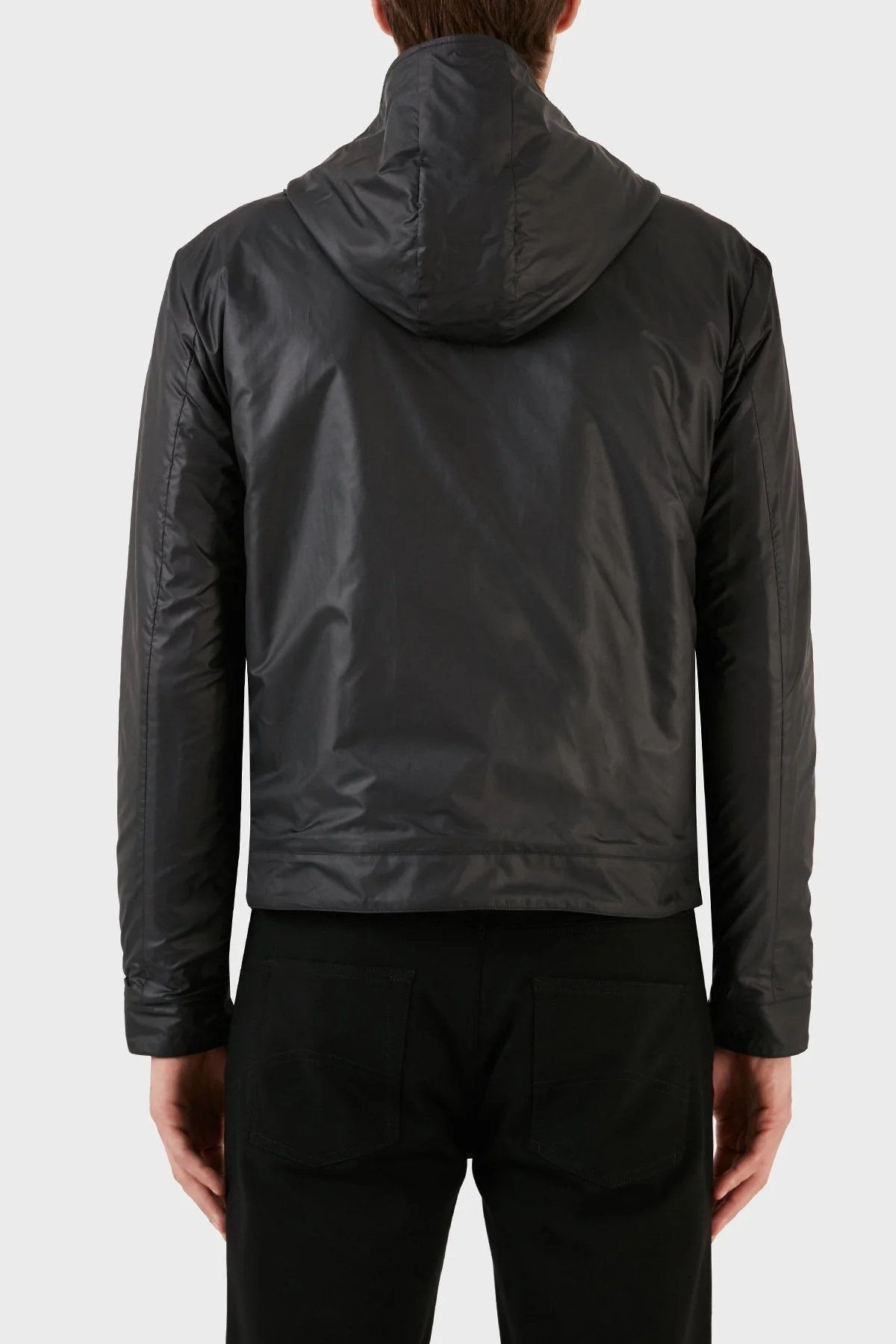 Emporio Armani Kapüşonlu Çift Taraflı Regular Fit Erkek Ceket H41R41 E1061 999 SİYAH - 4