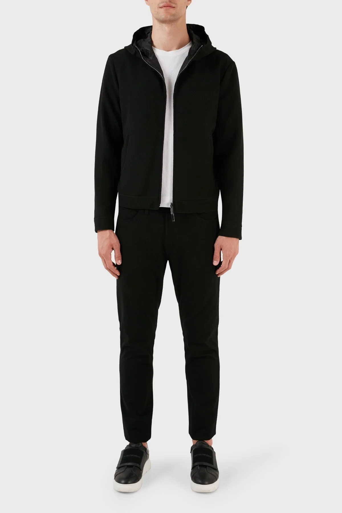 Emporio Armani Kapüşonlu Çift Taraflı Regular Fit Erkek Ceket H41R41 E1061 999 SİYAH - 5