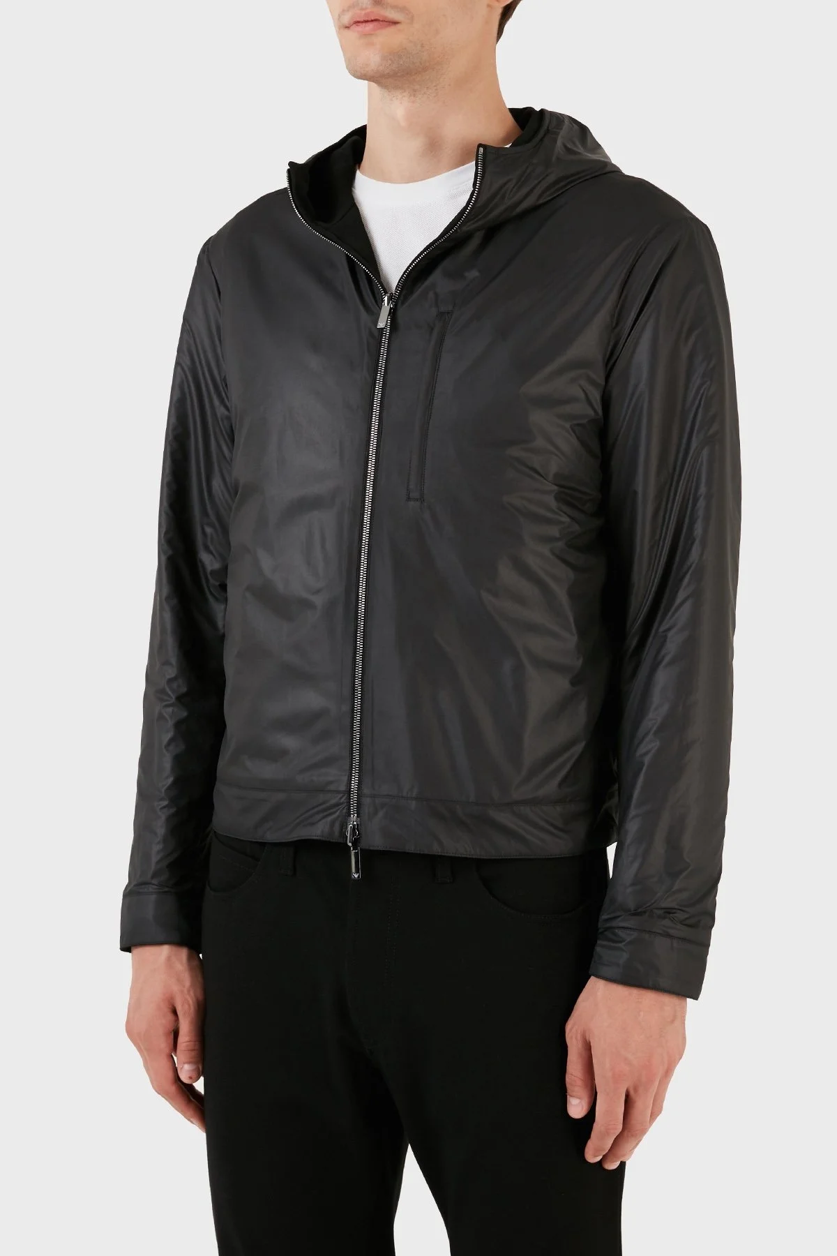 Emporio Armani Kapüşonlu Çift Taraflı Regular Fit Erkek Ceket H41R41 E1061 999 SİYAH - 7