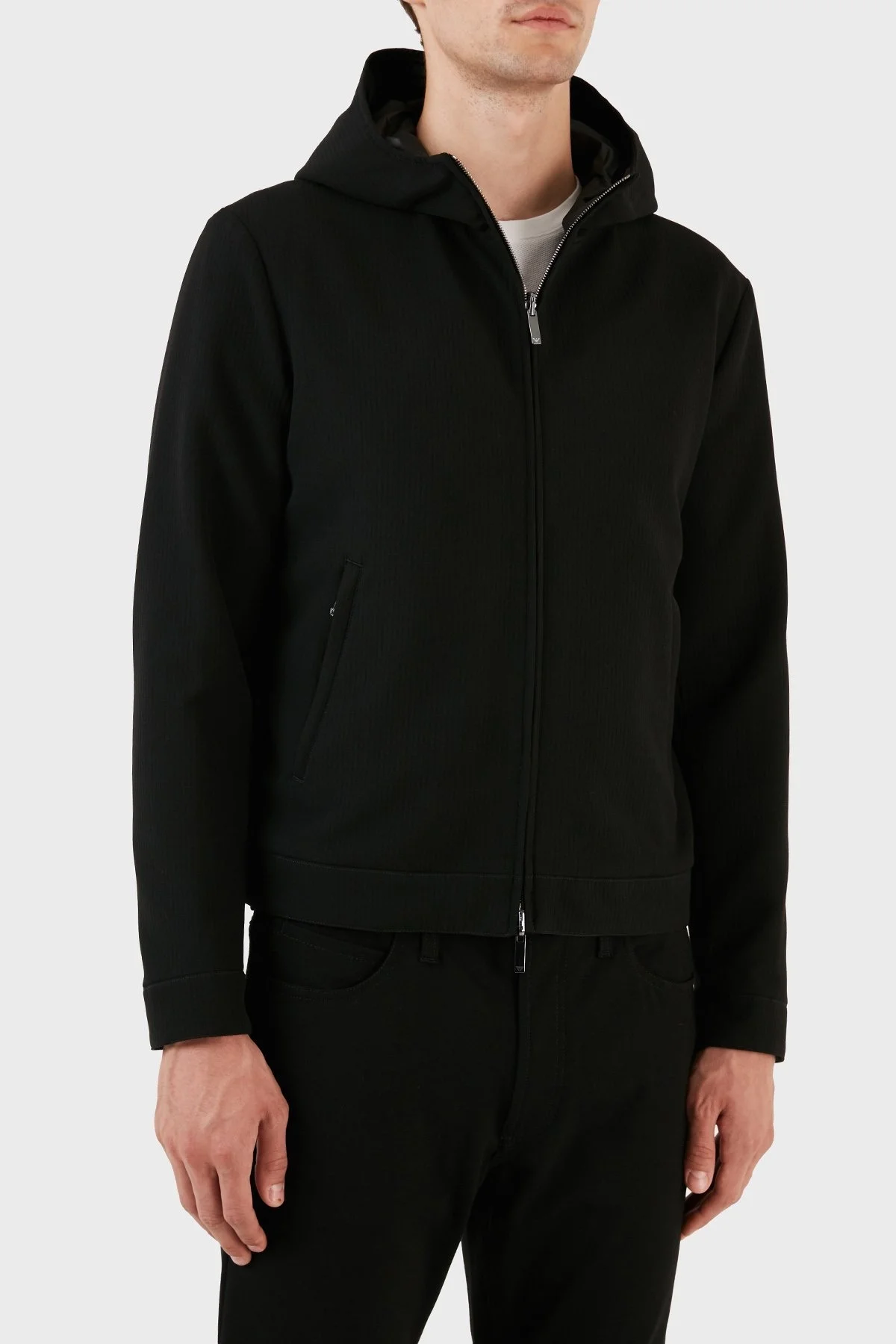 Emporio Armani Kapüşonlu Çift Taraflı Regular Fit Erkek Ceket H41R41 E1061 999 SİYAH - 8