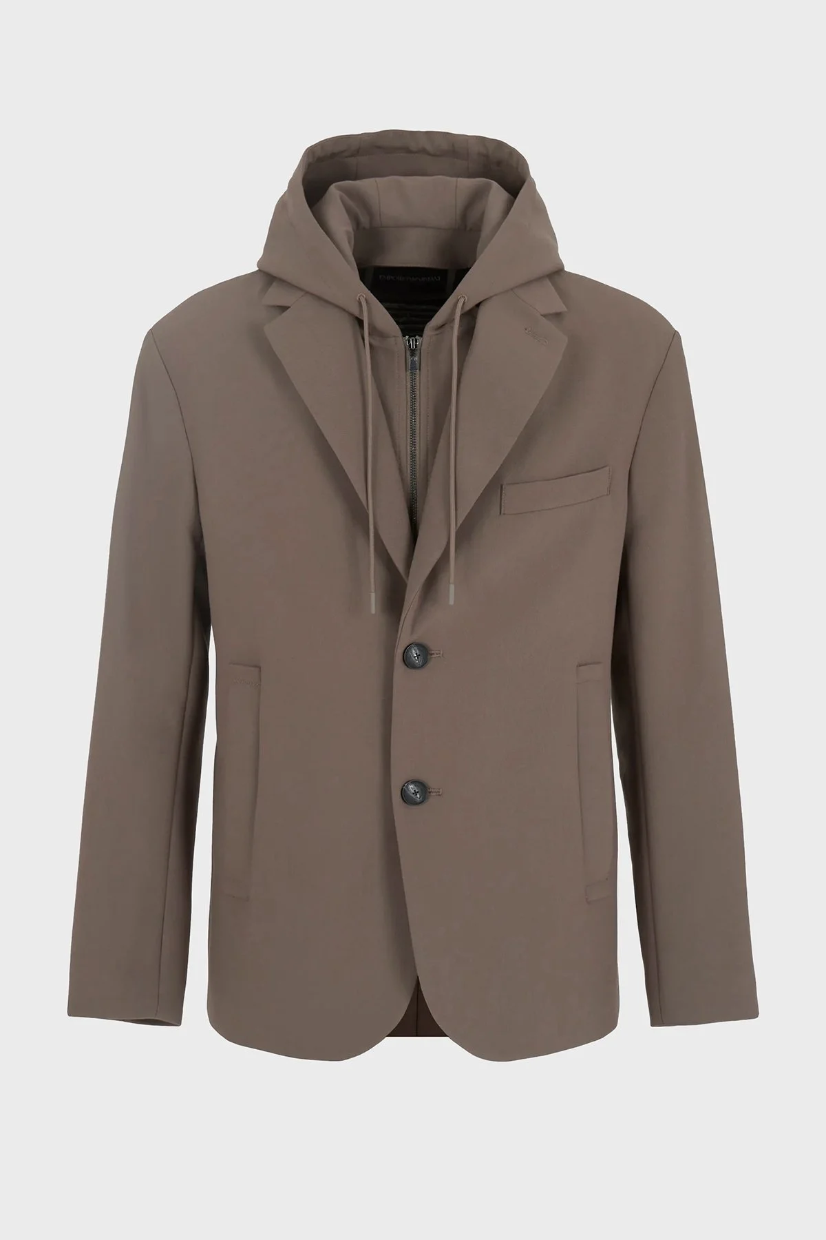 Emporio Armani Kapüşonlu Çıkarılabilir İç Panelli Regular Fit Erkek Ceket 6R1G73 1NFTZ 0440 KAHVE - 4