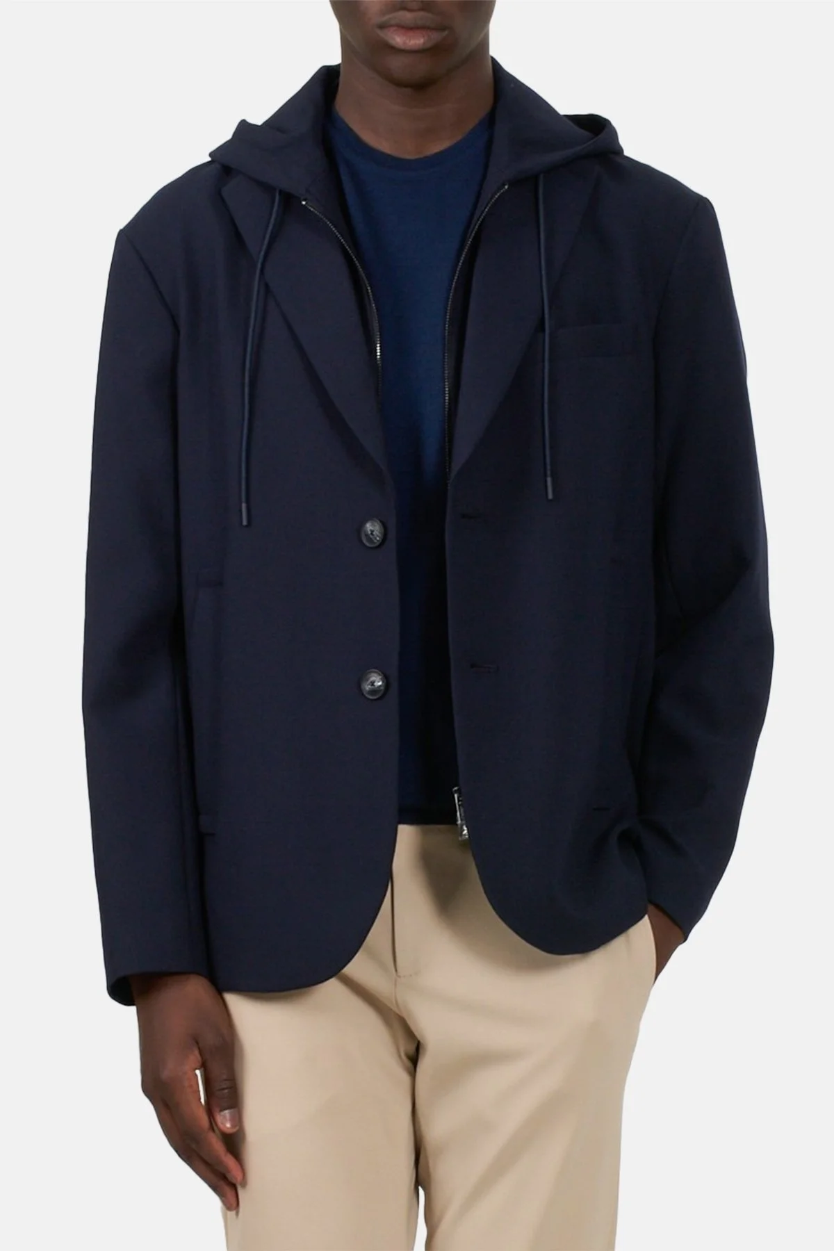 Emporio Armani Kapüşonlu Çıkarılabilir İç Panelli Regular Fit Erkek Ceket 6R1G73 1NFTZ 0920 LACİVERT - 1
