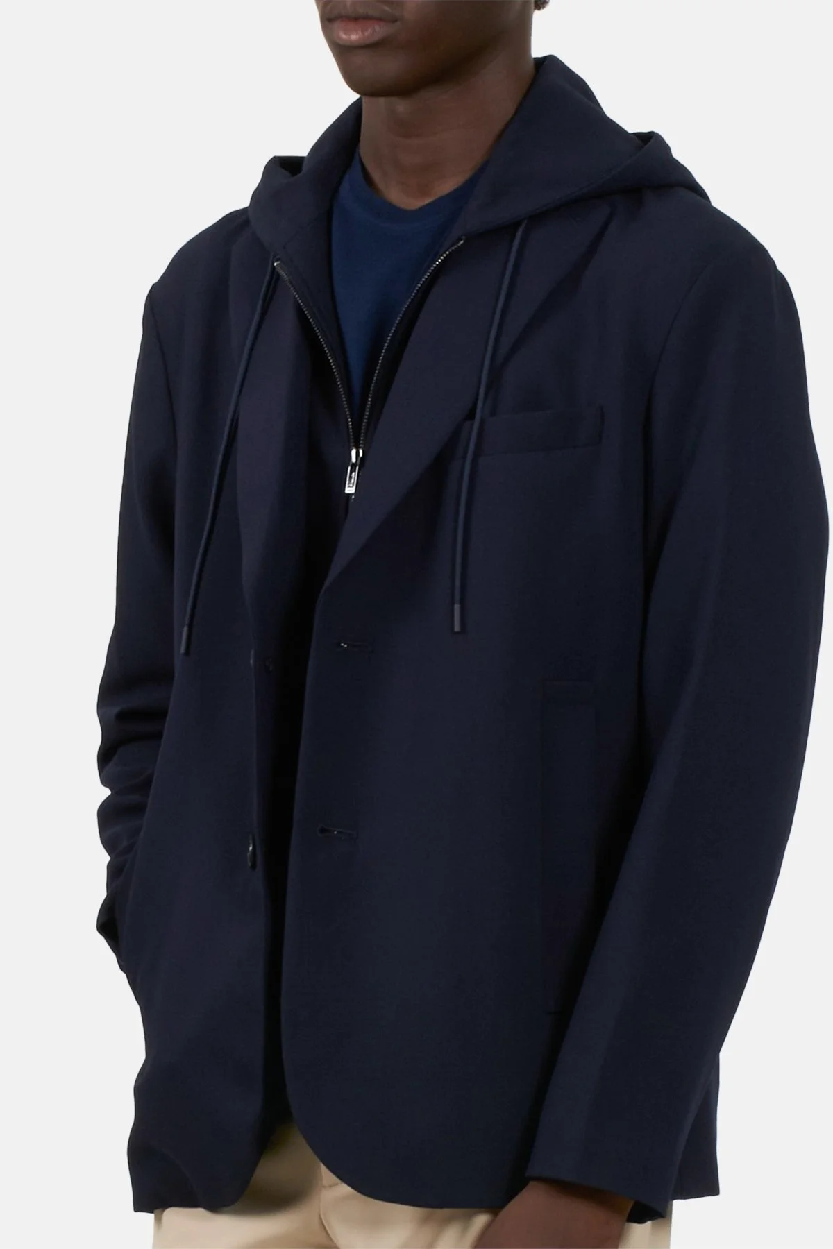 Emporio Armani Kapüşonlu Çıkarılabilir İç Panelli Regular Fit Erkek Ceket 6R1G73 1NFTZ 0920 LACİVERT - 2