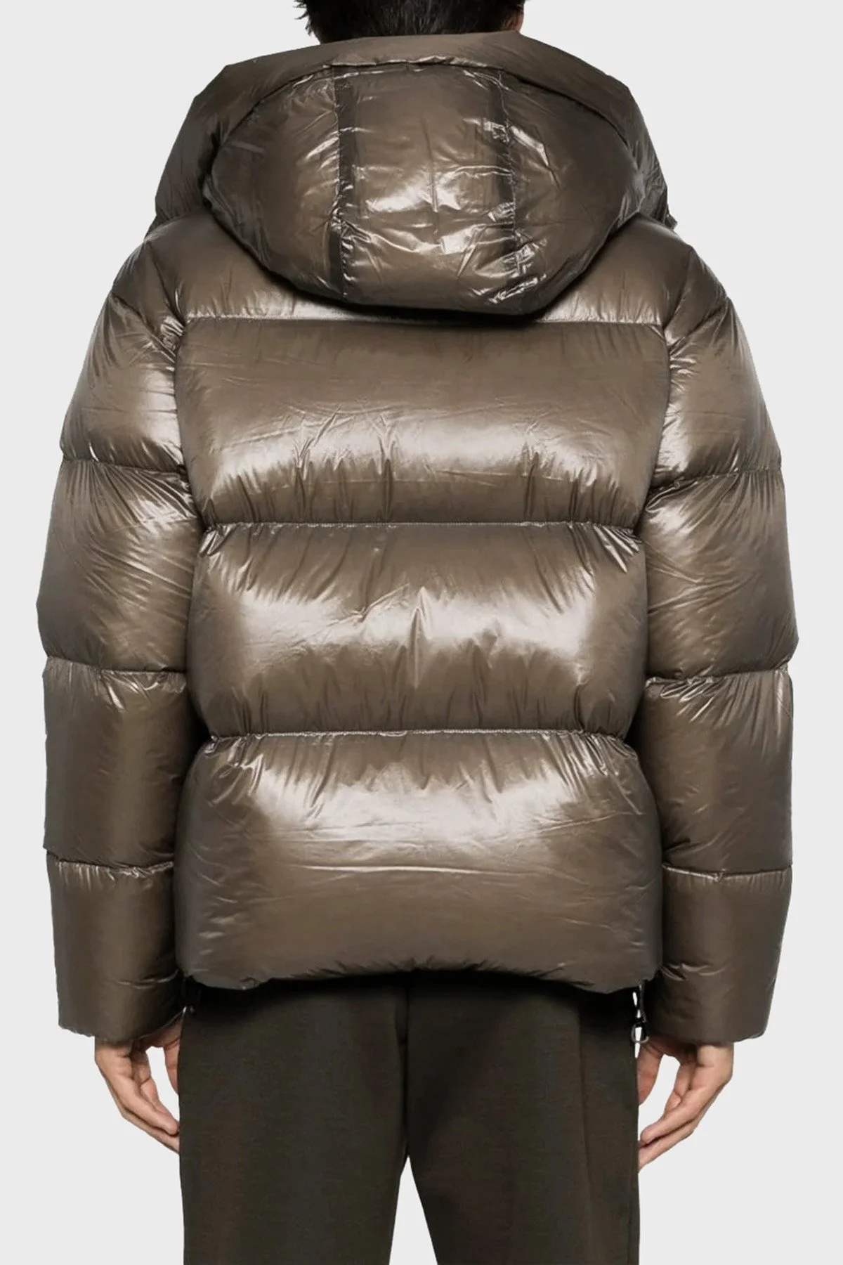 Emporio Armani Kapüşonlu Kuş Tüyü Dolgulu Soğuğa Dayanıklı Su İtici Şişme Erkek Mont 6R1B97 1NKZZ 0440 VİZON - 3