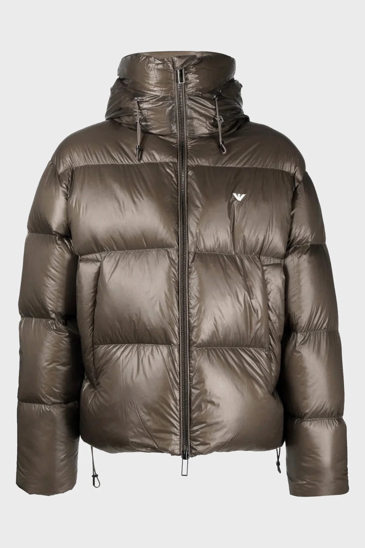 Emporio Armani Kapüşonlu Kuş Tüyü Dolgulu Soğuğa Dayanıklı Su İtici Şişme Erkek Mont 6R1B97 1NKZZ 0440 VİZON - 5