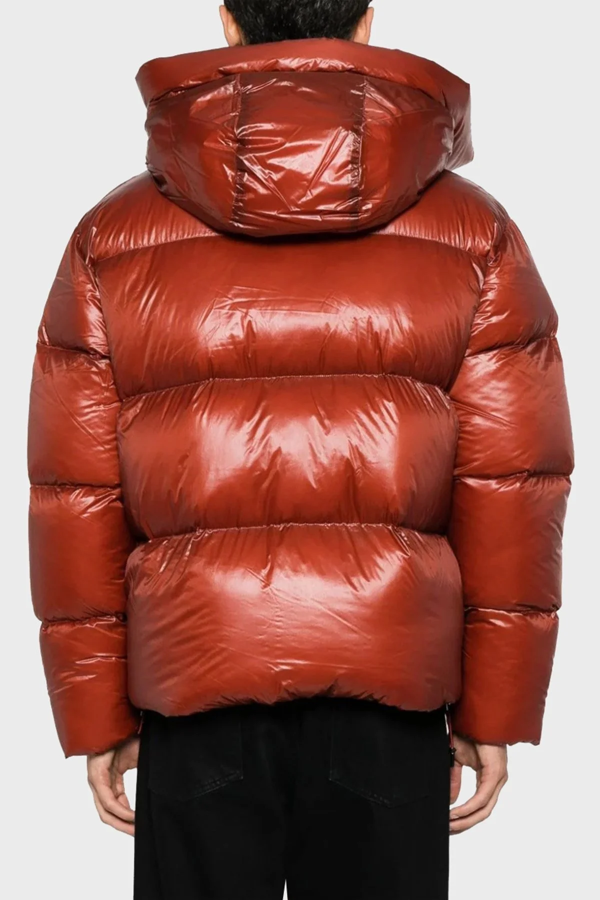 Emporio Armani Kapüşonlu Kuş Tüyü Dolgulu Soğuğa Dayanıklı Su İtici Şişme Erkek Mont 6R1B97 1NKZZ 0454 BORDO - 4