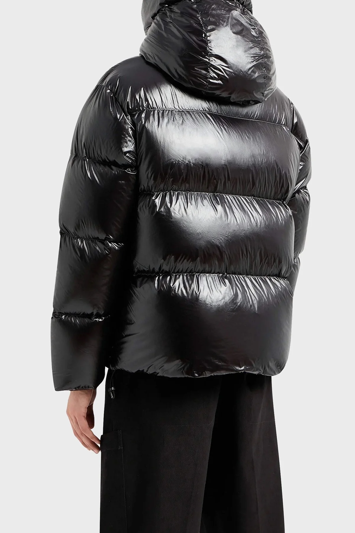 Emporio Armani Kapüşonlu Kuş Tüyü Dolgulu Soğuğa Dayanıklı Su İtici Şişme Erkek Mont 6R1B97 1NKZZ 0999 SİYAH - 2