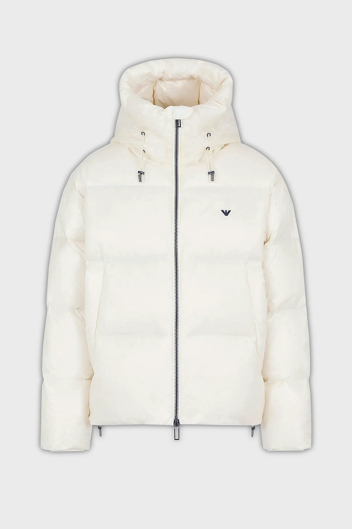 Emporio Armani Kapüşonlu Kuş Tüyü Dolgulu Su İtici Şişme Erkek Mont 6R1B97 1NKZZ 0128 VANİLYA - 6
