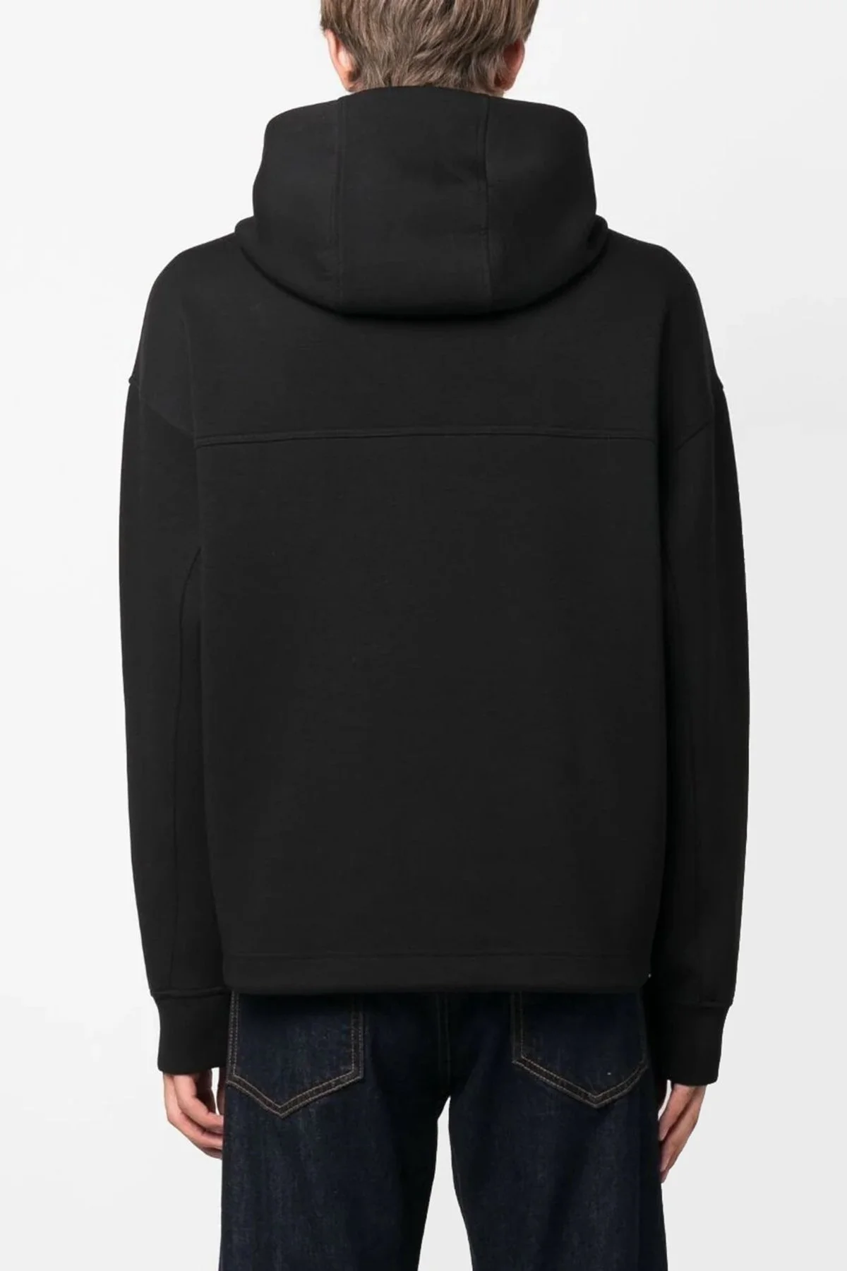 Emporio Armani Kapüşonlu Pamuklu Regular Fit Erkek Sweat 6R1MCM 1JHSZ 0999 SİYAH - 2