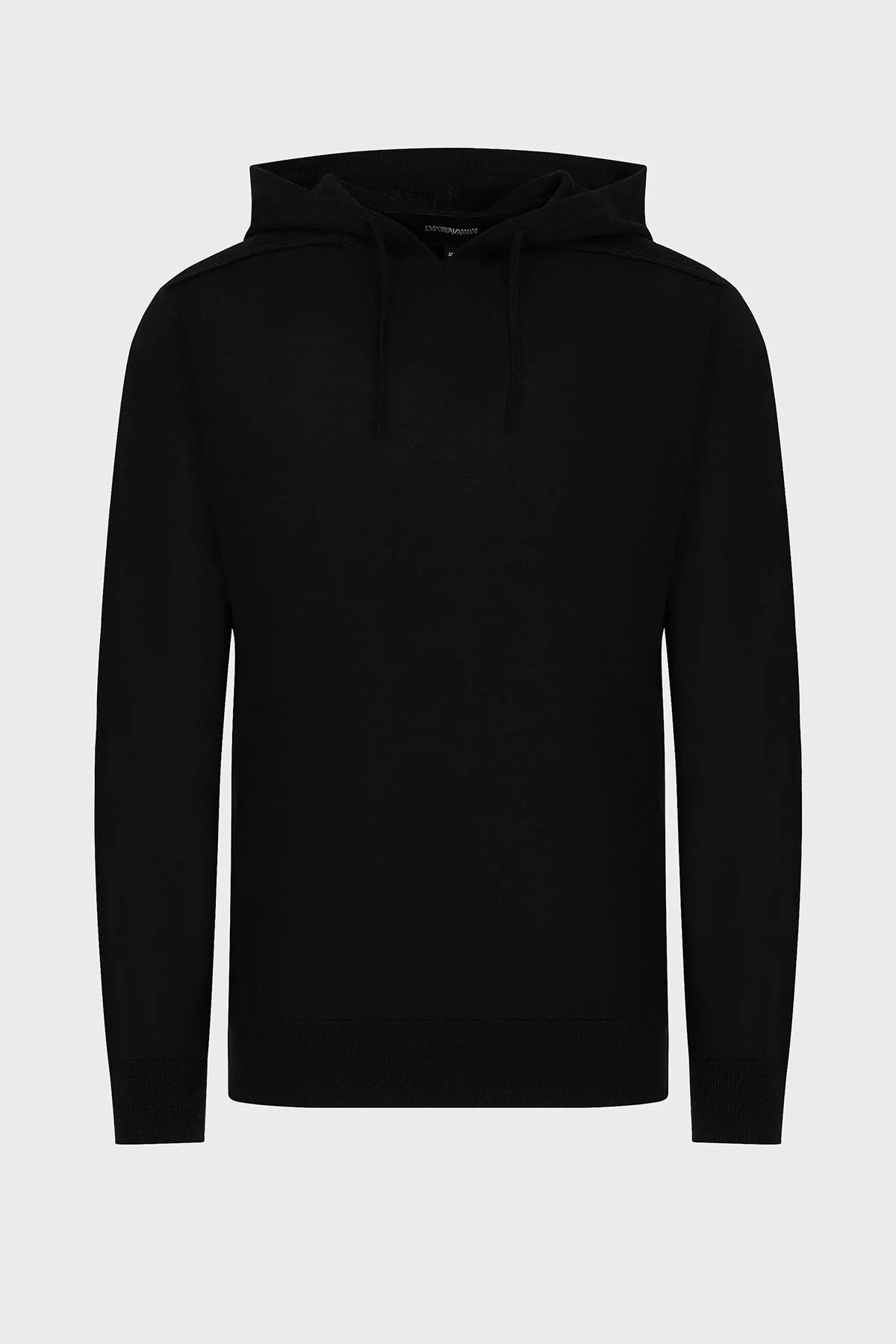 Emporio Armani Kapüşonlu Yünlü Triko Erkek Kazak 8N1MUW 1MJWZ 0999 SİYAH - 5