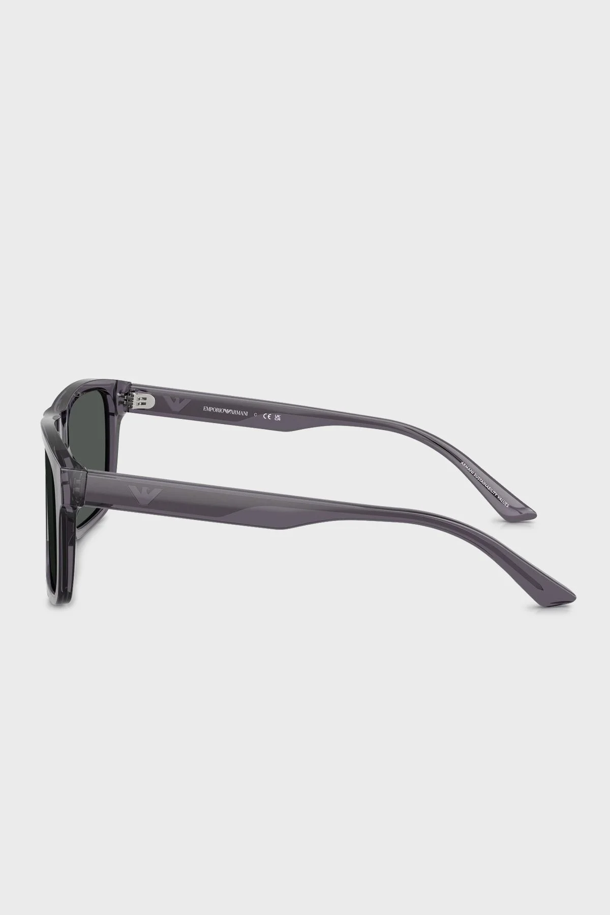 Emporio Armani Kare Güneş Erkek Gözlük 0EA4232 610687 57 Şeffaf Koyu Gri-Duman - 7