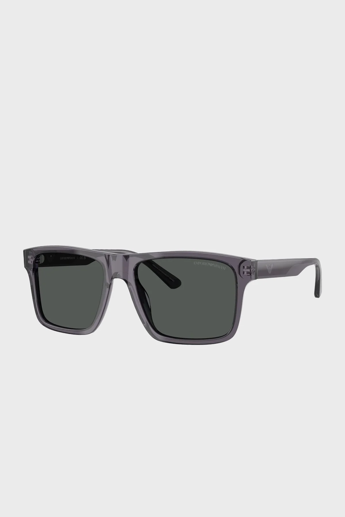 Emporio Armani Kare Güneş Erkek Gözlük 0EA4232 610687 57 Şeffaf Koyu Gri-Duman - 2