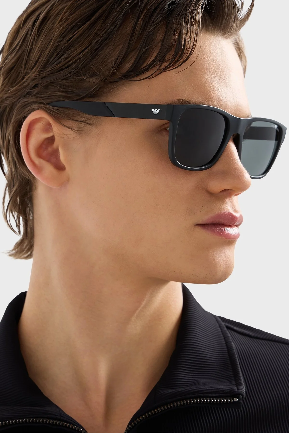 Emporio Armani Kare Güneş Erkek Gözlük 0EA4243 5001T3 56 Mat Siyah-Koyu Gri - 7