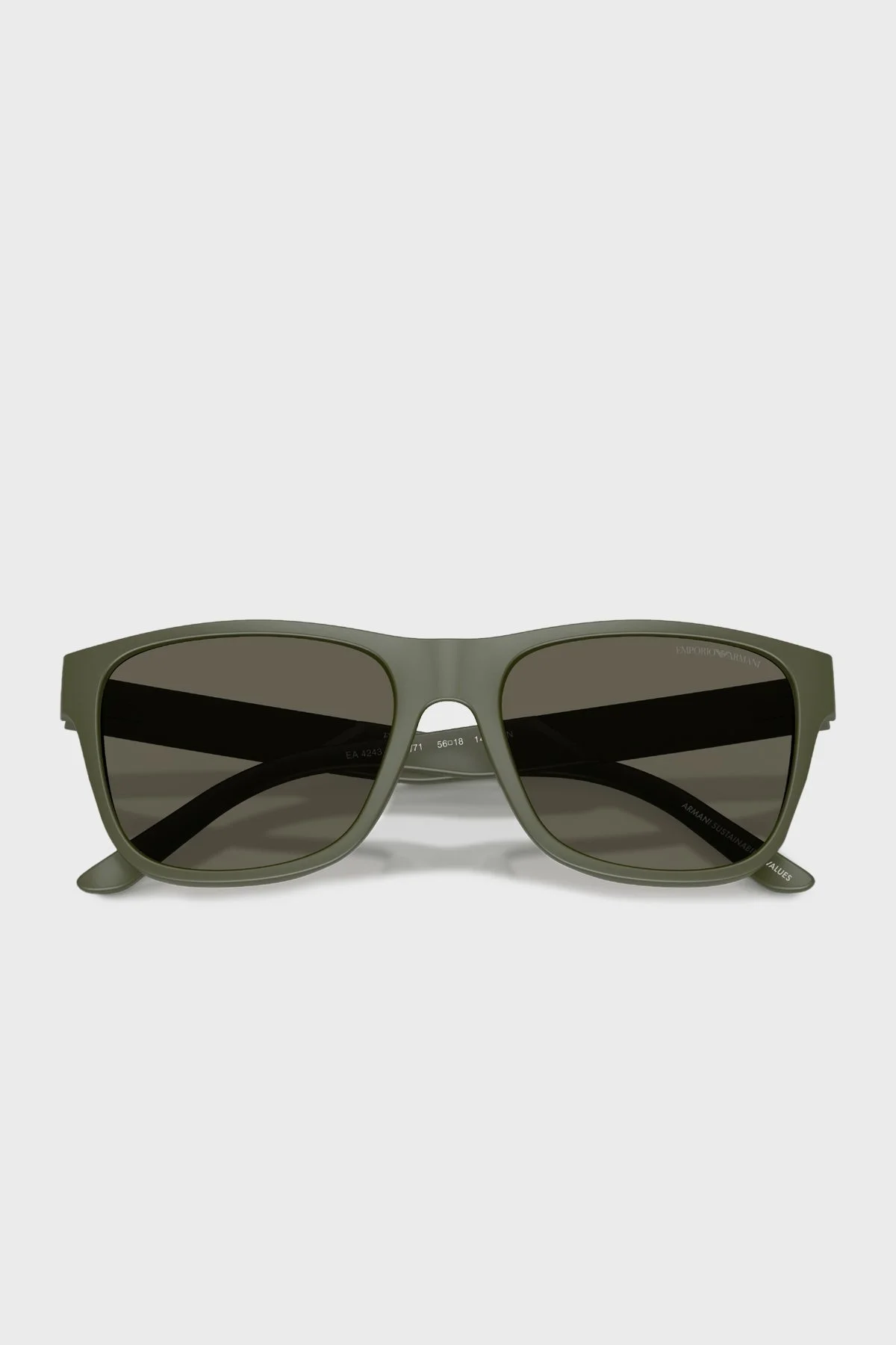 Emporio Armani Kare Güneş Erkek Gözlük 0EA4243 618471 56 Mat Yeşil-Koyu Kahve - 8