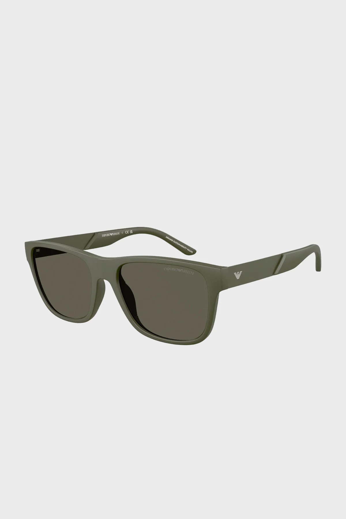 Emporio Armani Kare Güneş Erkek Gözlük 0EA4243 618471 56 Mat Yeşil-Koyu Kahve - 1