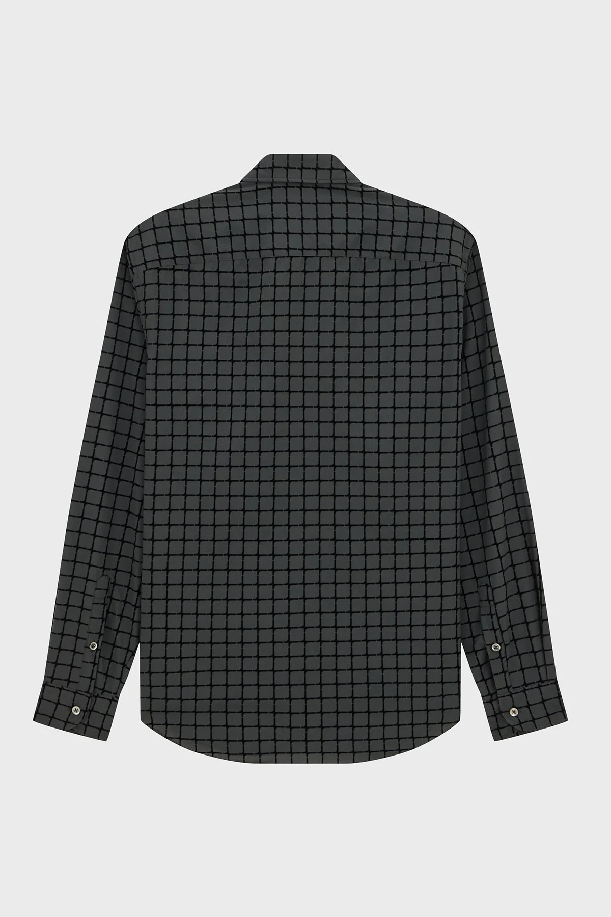 Emporio Armani Kareli Regular Fit Klasik Yaka Erkek Gömlek EM000099 TE23256 UC001 Siyah - 2