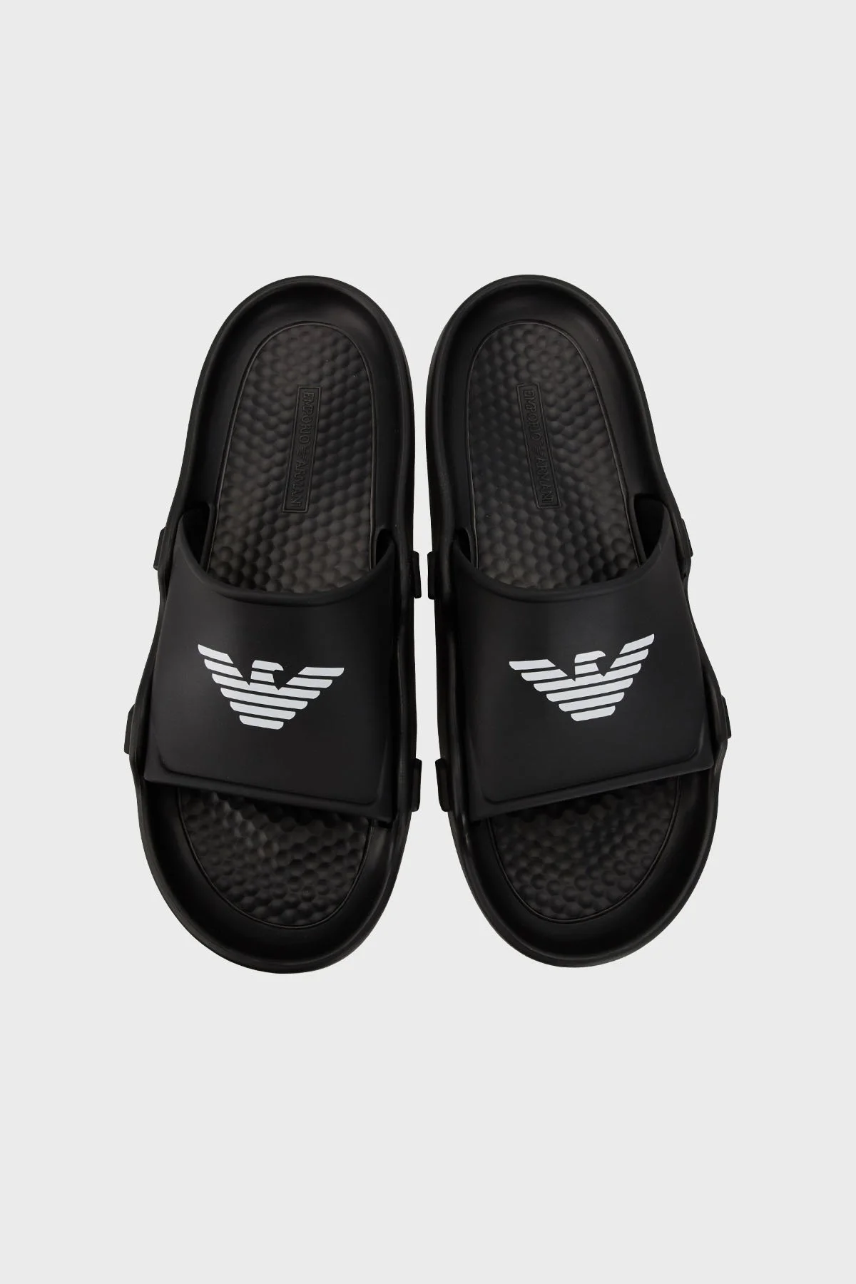 Emporio Armani Kartal Logolu Unisex Terlik XVPS15 XD444 N349 SİYAH-BEYAZ - 9