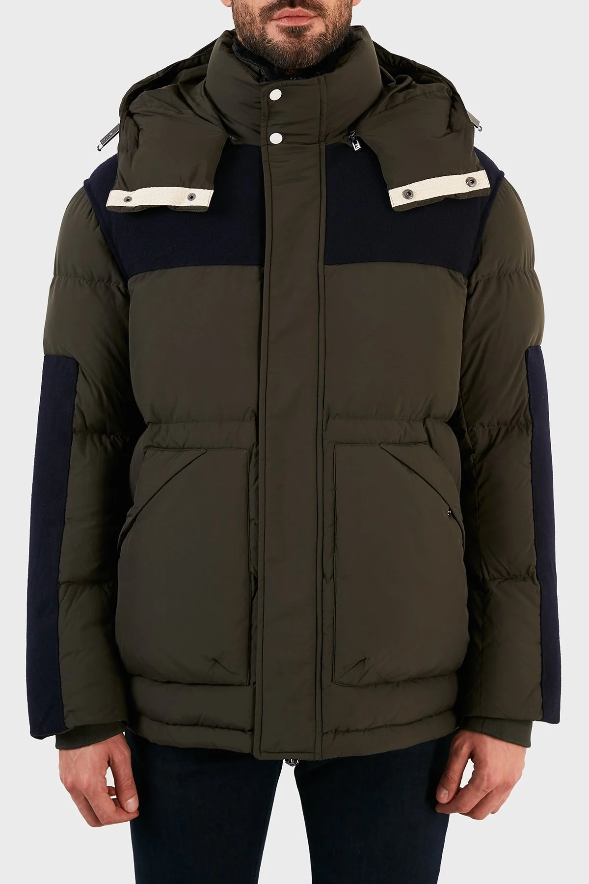 Emporio Armani Kaz Tüyü Dolgulu Çıkarılabilir Kapüşonlu Su Geçirmez Erkek Mont 6K1B83 1NWXZ 0558 HAKİ - 3