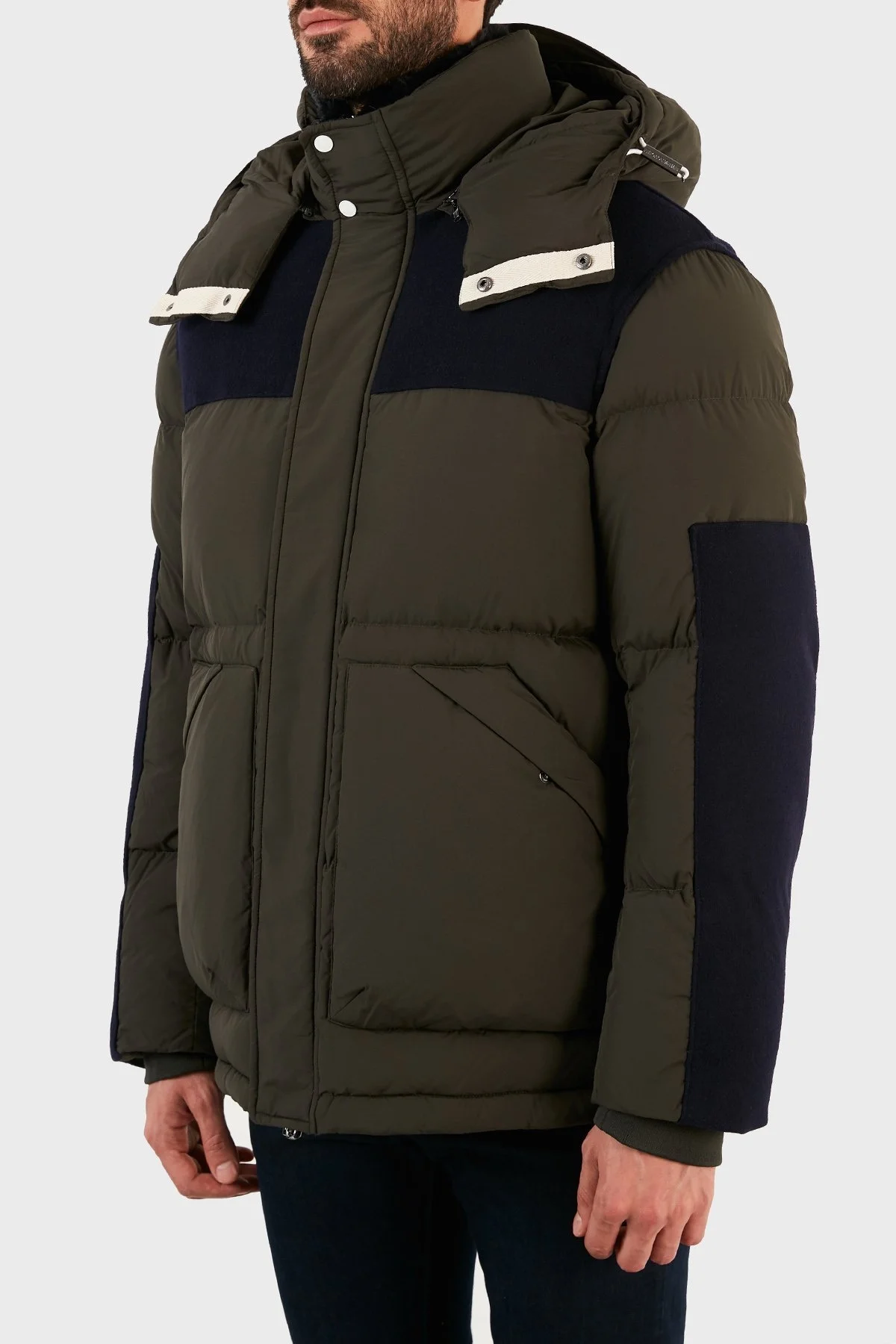 Emporio Armani Kaz Tüyü Dolgulu Çıkarılabilir Kapüşonlu Su Geçirmez Erkek Mont 6K1B83 1NWXZ 0558 HAKİ - 7