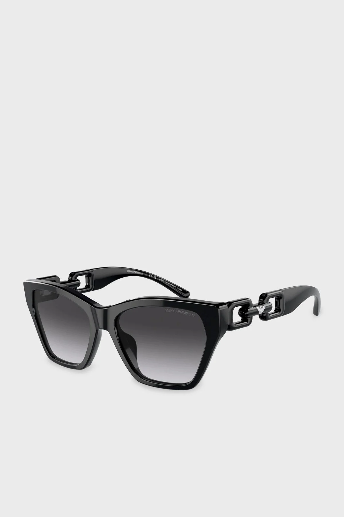 Emporio Armani Kedi Güneş Kadın Gözlük 0EA4203U 50178G 55 Parlak Siyah-Duman Gri - 1