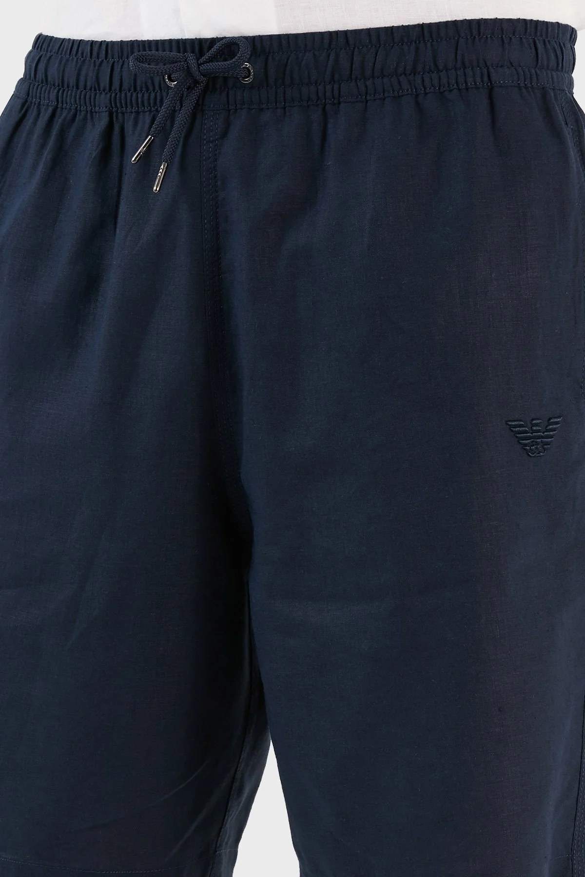 Emporio Armani Keten Karışımlı Regular Fit Cepli Erkek Short 211864 3R467 06935 LACİVERT - 5