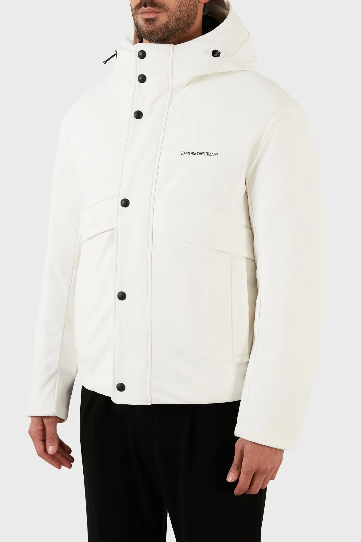Emporio Armani Konforlu Esnek Kuş Tüyü Dolgulu Şişme Erkek Mont 6L1BR6 1NNHZ 0101 BEYAZ - 2