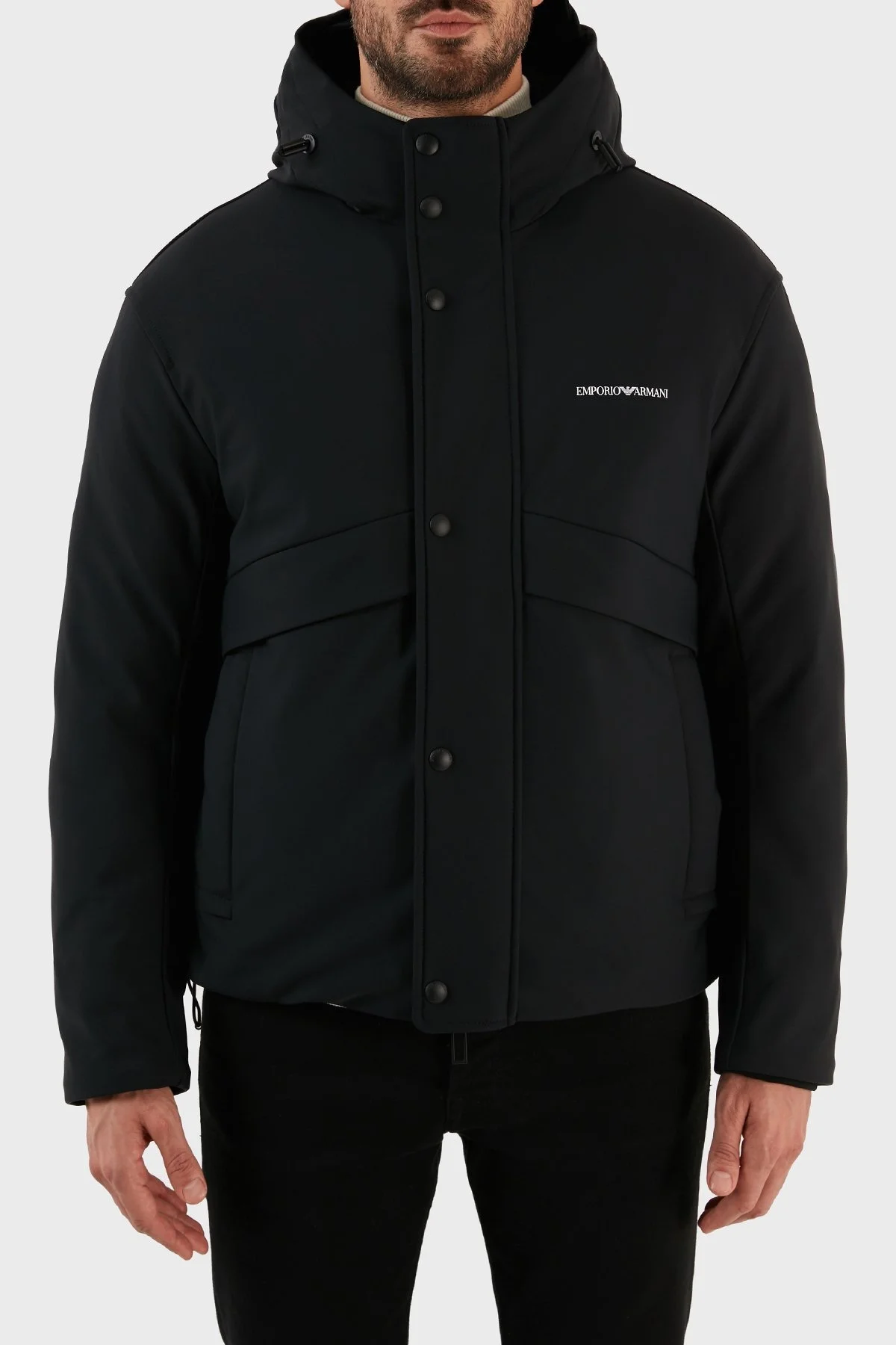 Emporio Armani Konforlu Esnek Kuş Tüyü Dolgulu Şişme Erkek Mont 6L1BR6 1NNHZ 0999 SİYAH - 1