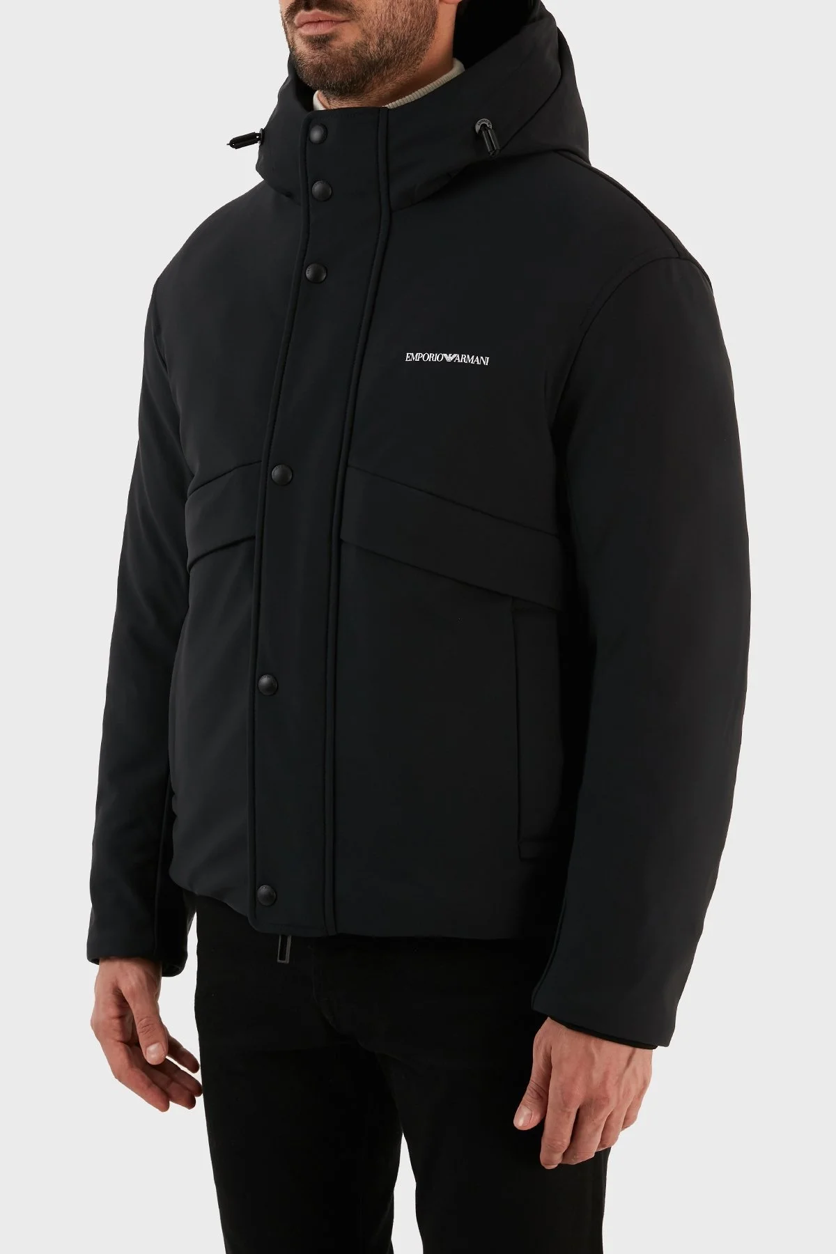 Emporio Armani Konforlu Esnek Kuş Tüyü Dolgulu Şişme Erkek Mont 6L1BR6 1NNHZ 0999 SİYAH - 2