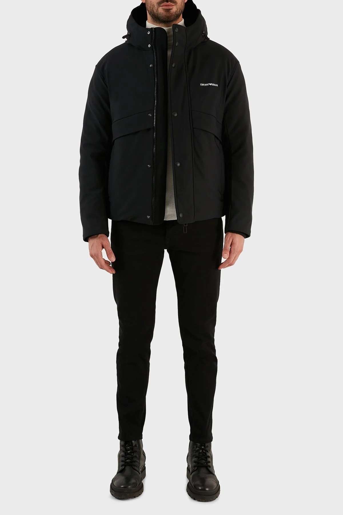 Emporio Armani Konforlu Esnek Kuş Tüyü Dolgulu Şişme Erkek Mont 6L1BR6 1NNHZ 0999 SİYAH - 5