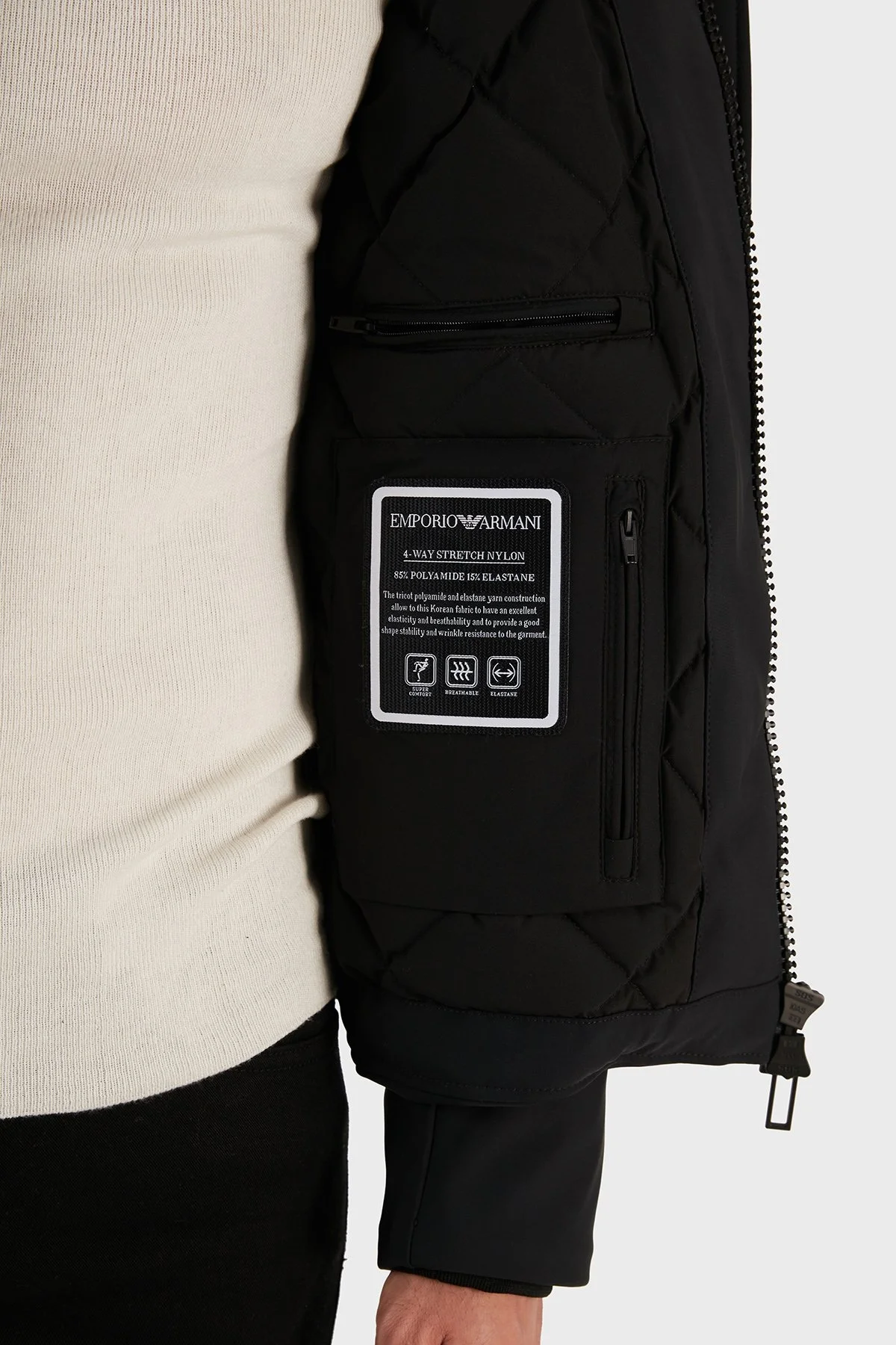 Emporio Armani Konforlu Esnek Kuş Tüyü Dolgulu Şişme Erkek Mont 6L1BR6 1NNHZ 0999 SİYAH - 6