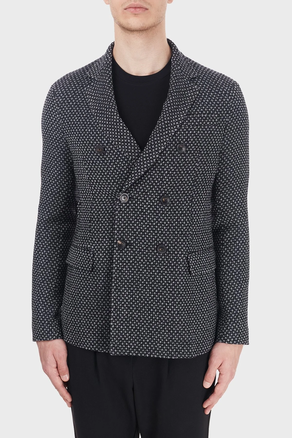 Emporio Armani Kruvaze Yaka Çift Düğmeli Erkek Ceket 91G94S 91S48 921 LACİVERT - 7